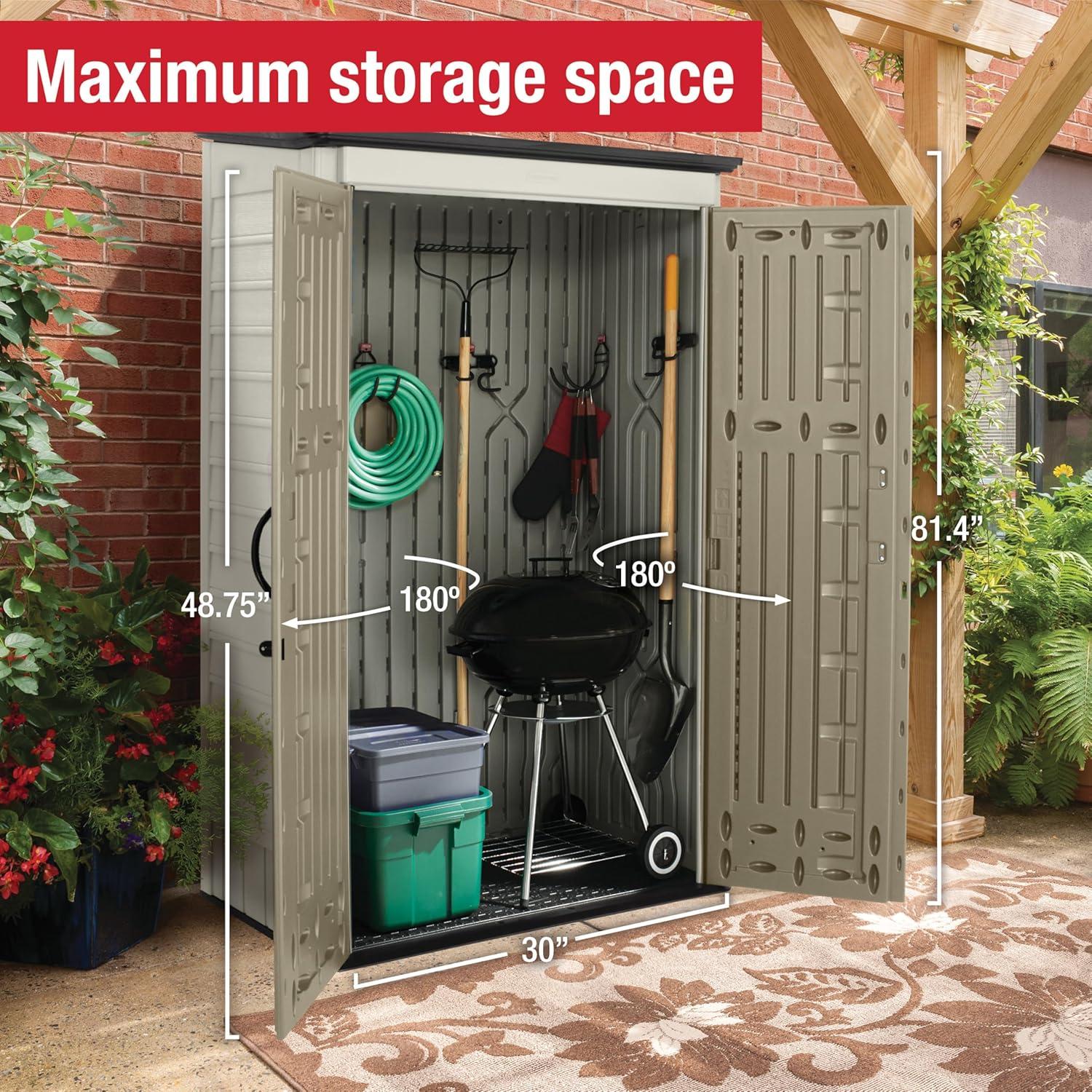 Rubbermaid Large Vertical 52 Cu.ft. Outdoor Storage Building Shed
