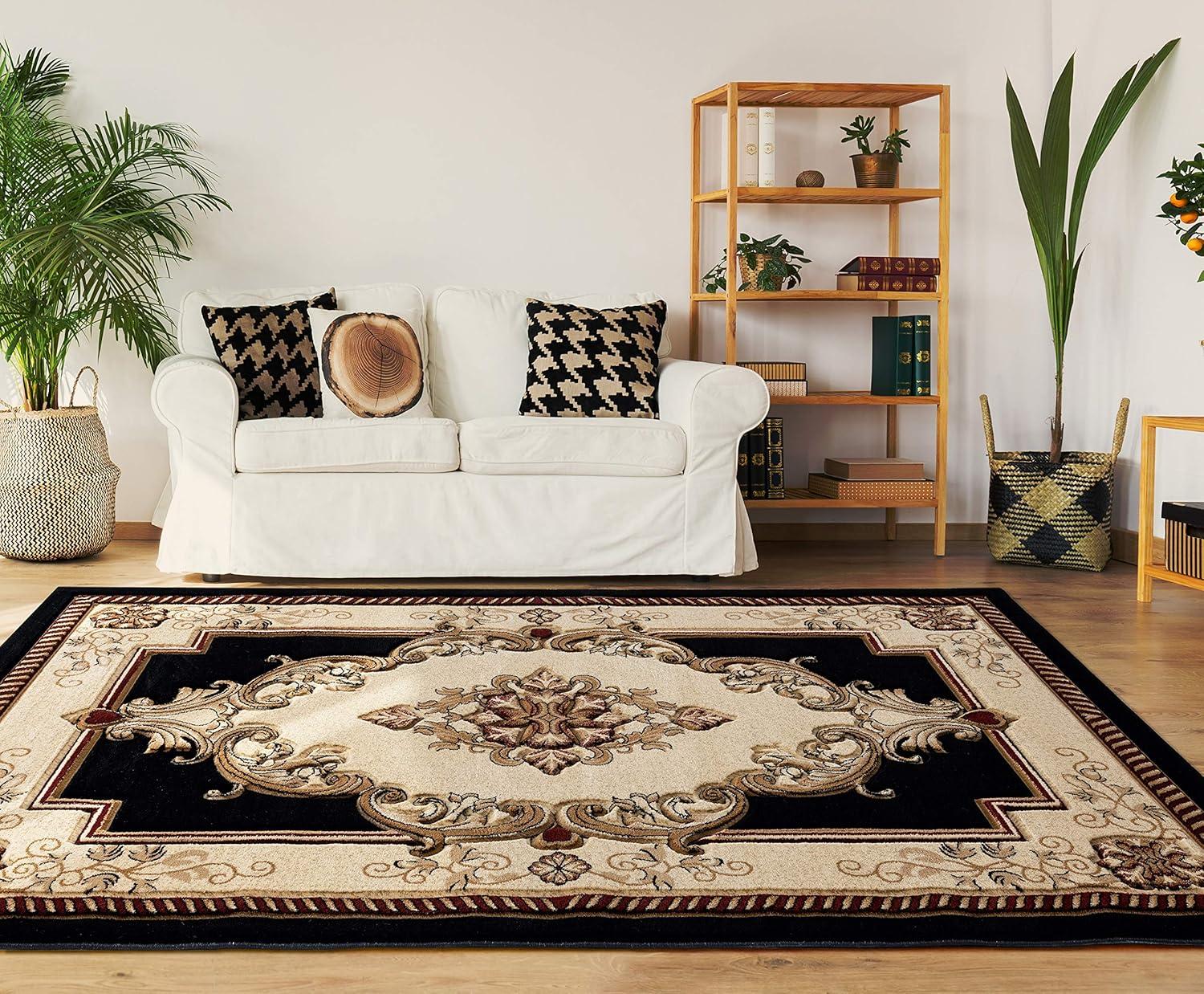 Designer Home Swan Area Rug 2050 10534 Fallon Burgundy Medallion Curls 1' 10" x 2' 8" Rectangle