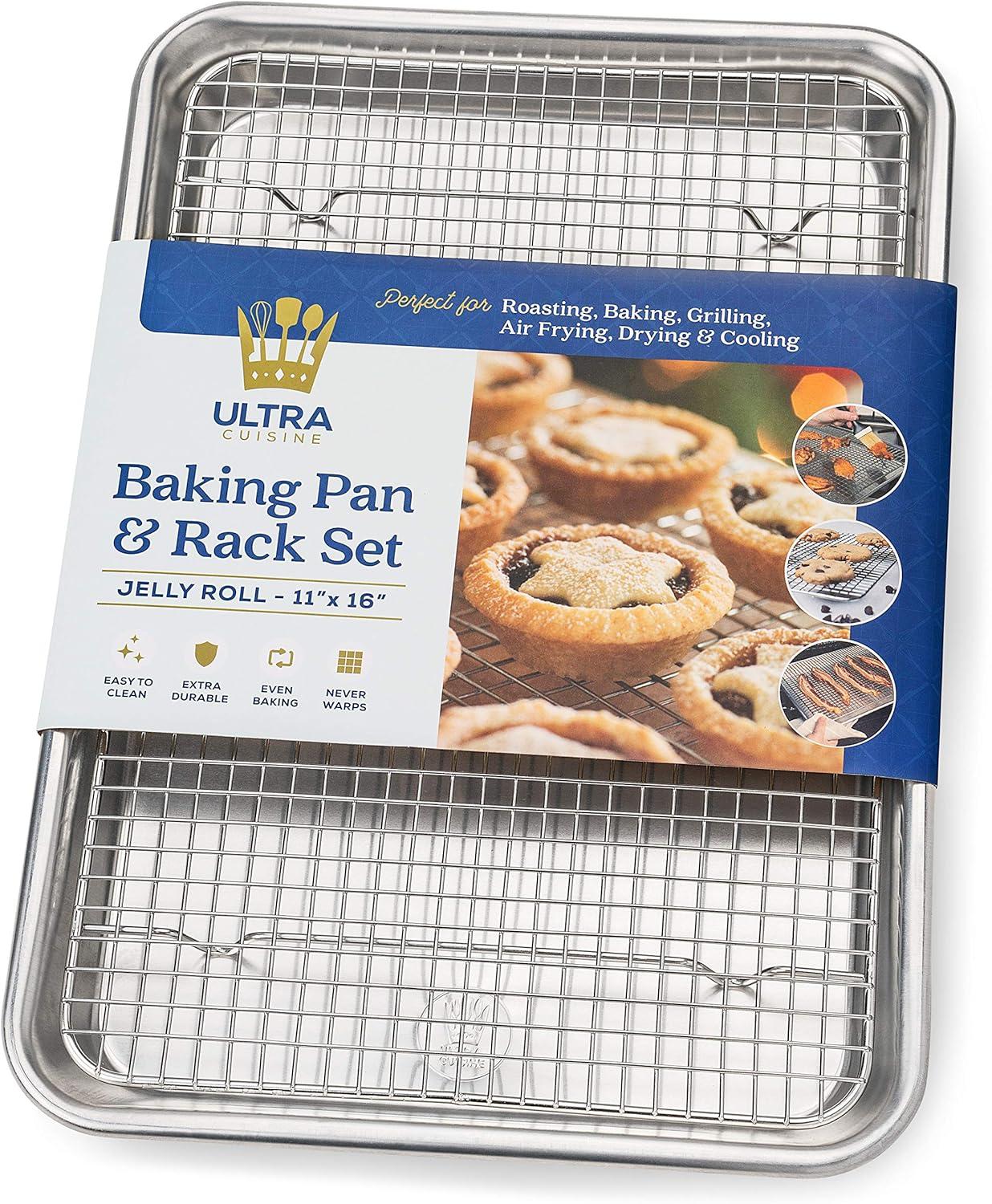 Ultra Cuisine 16.1" x 11.2" Stainless Steel,Aluminum Baking Sheet,