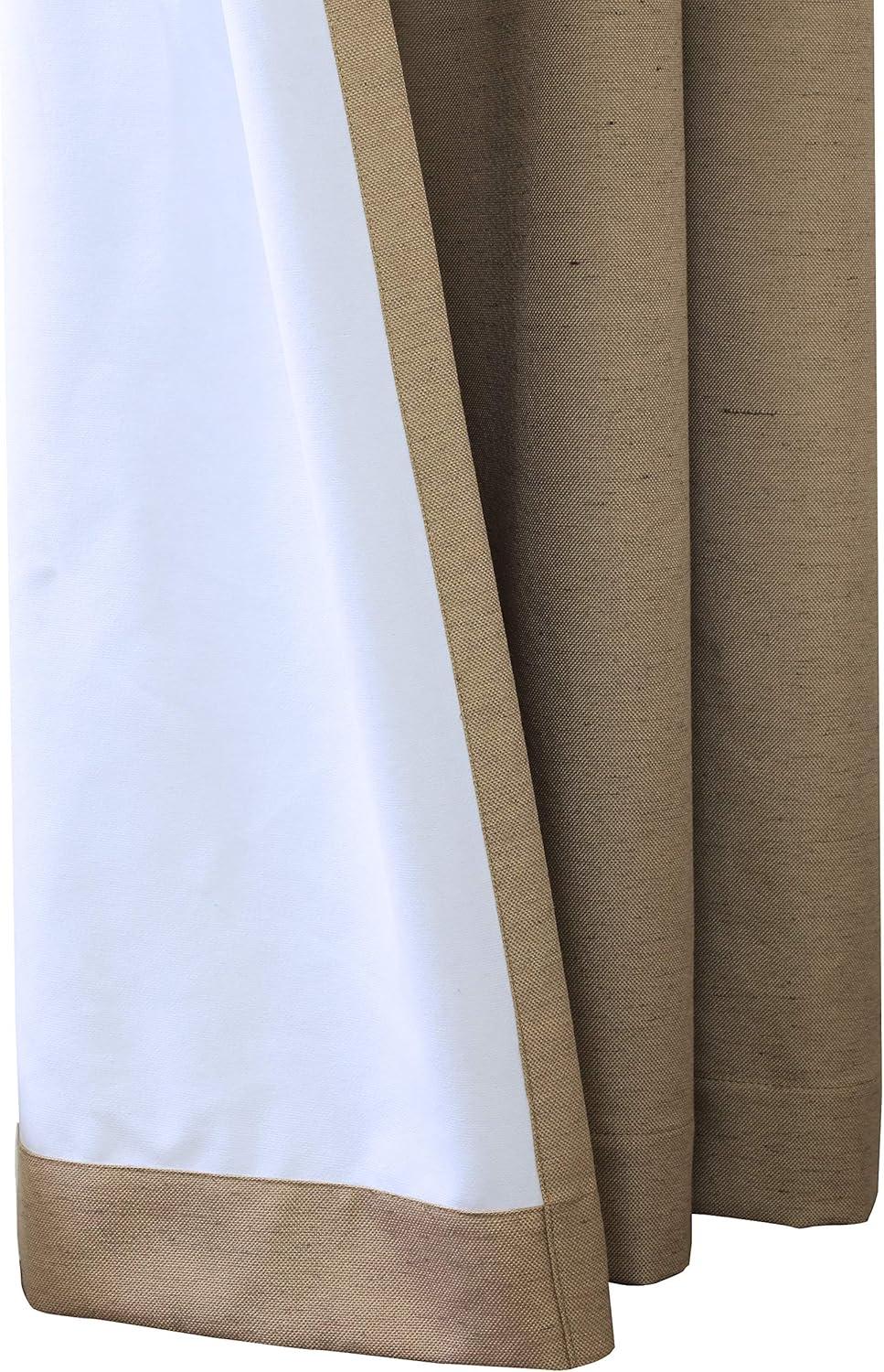 Vienna Total Blackout Foamback Tab Top Curtain Panel Pair each 52" x 63" in Pebble