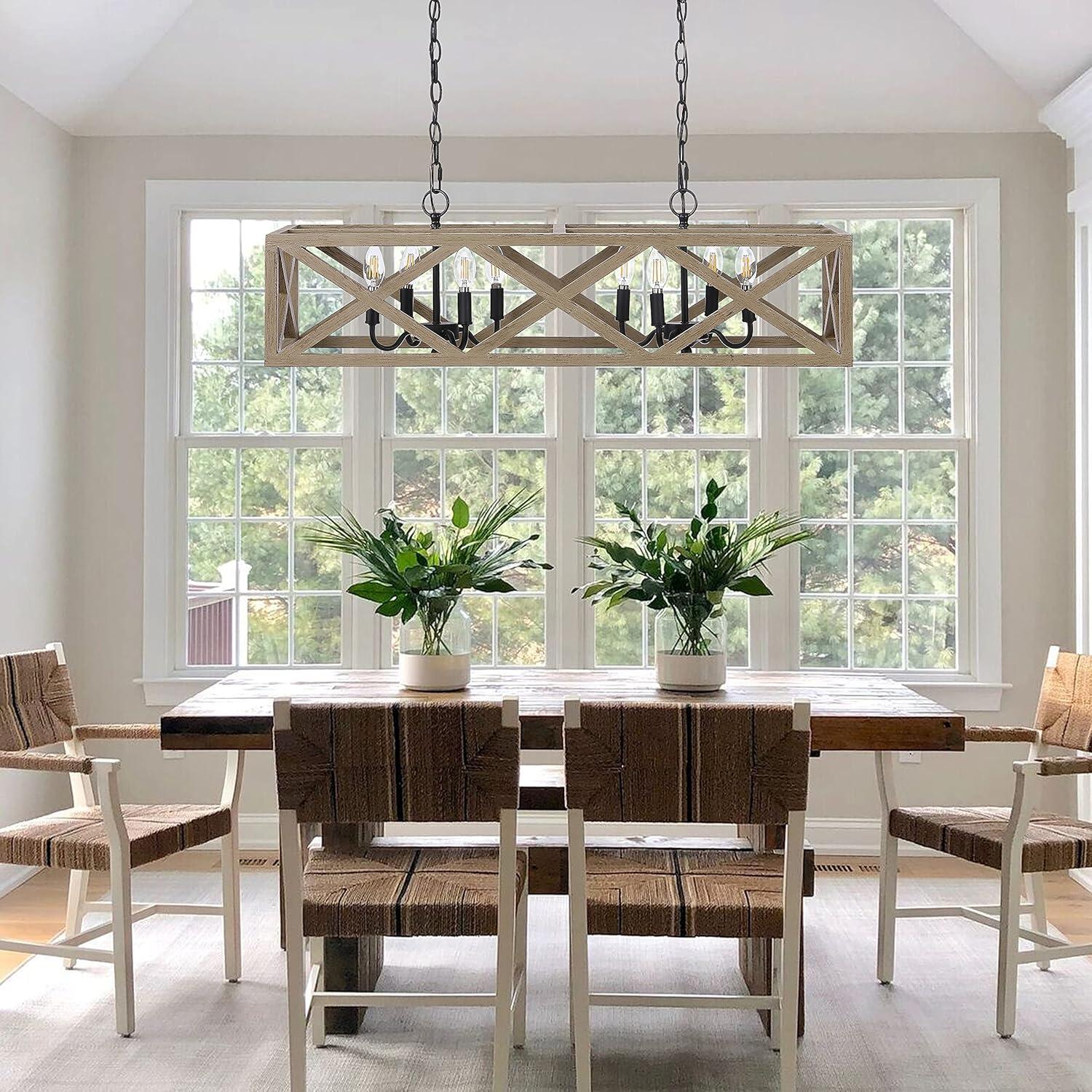 Quentin 8 Light 36" Pendant - PND4100 - Black - Safavieh