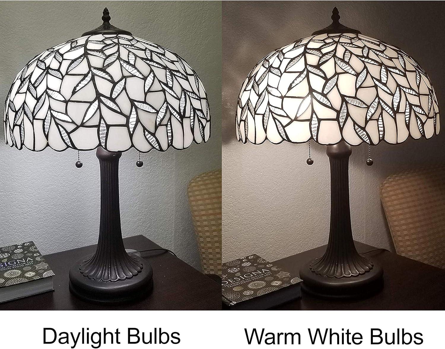 Amora Lighting Tiffany Style Peacock Design Table Lamp 24" Tall