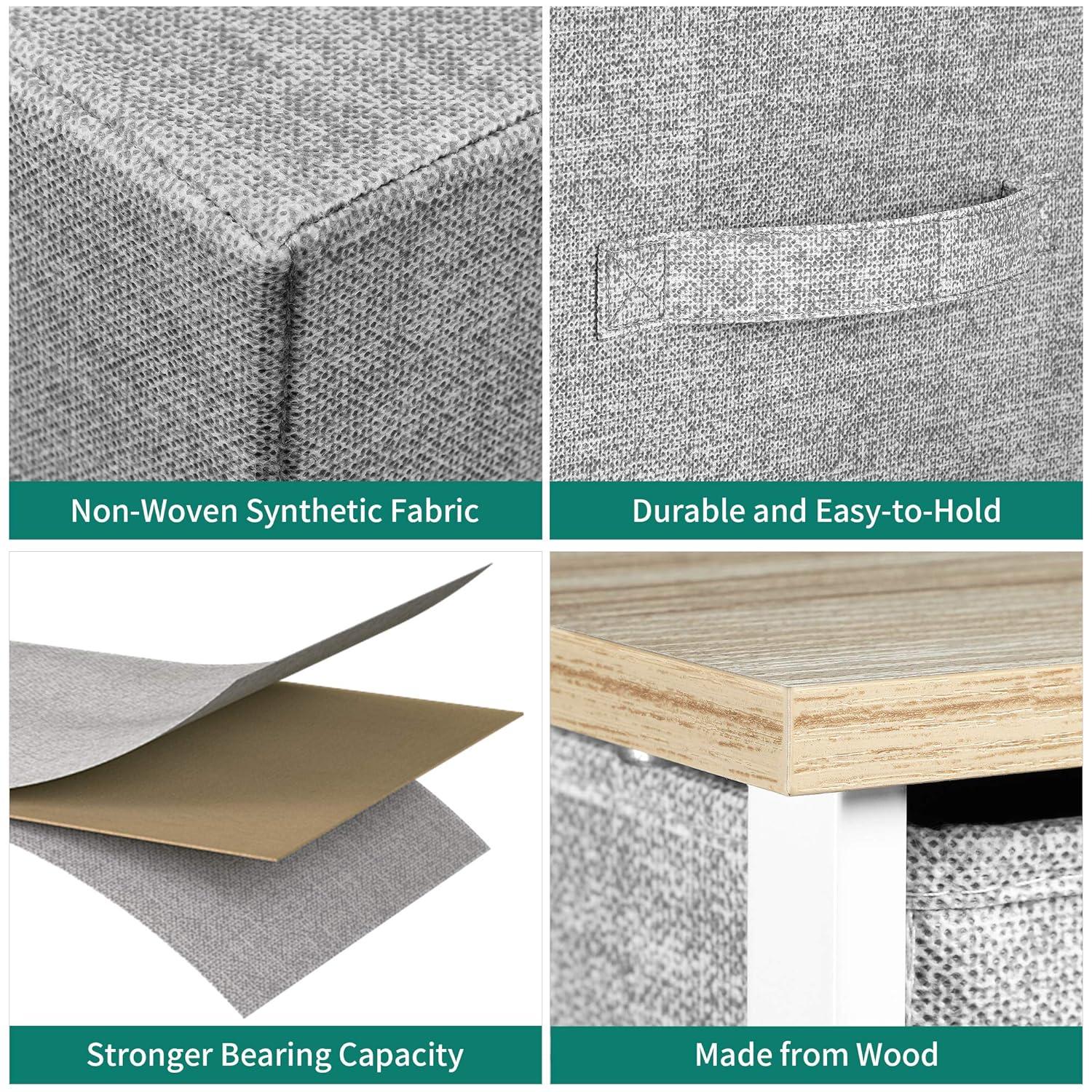 YITAHOME 8 Drawers Dresser - Fabric Storage Tower, Organizer Unit for Room, Living Room & Closets - Sturdy Steel Frame, Easy Pull Fabric Bins & Wooden Top