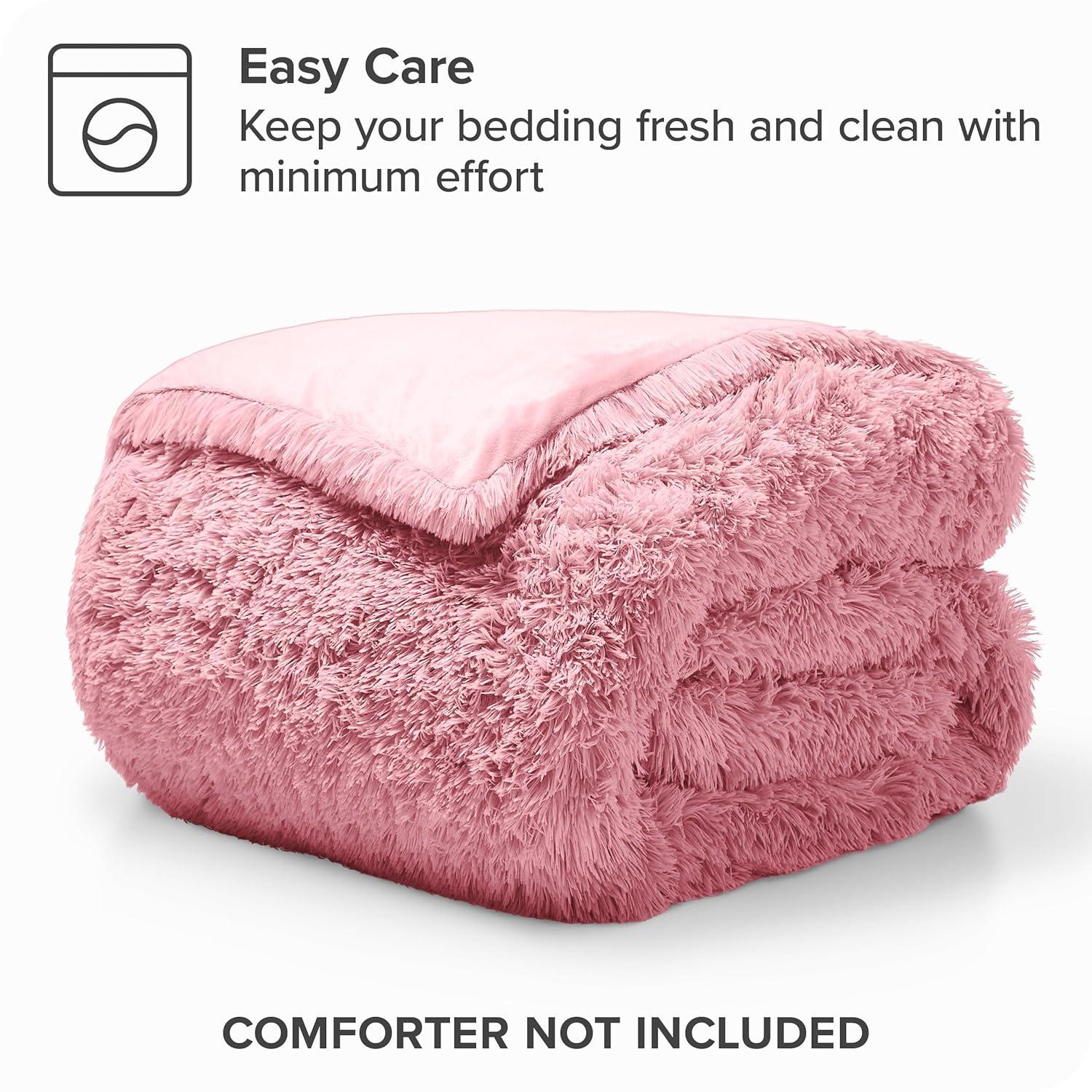 Bare Home Shaggy Fleece Plush Duvet Cover