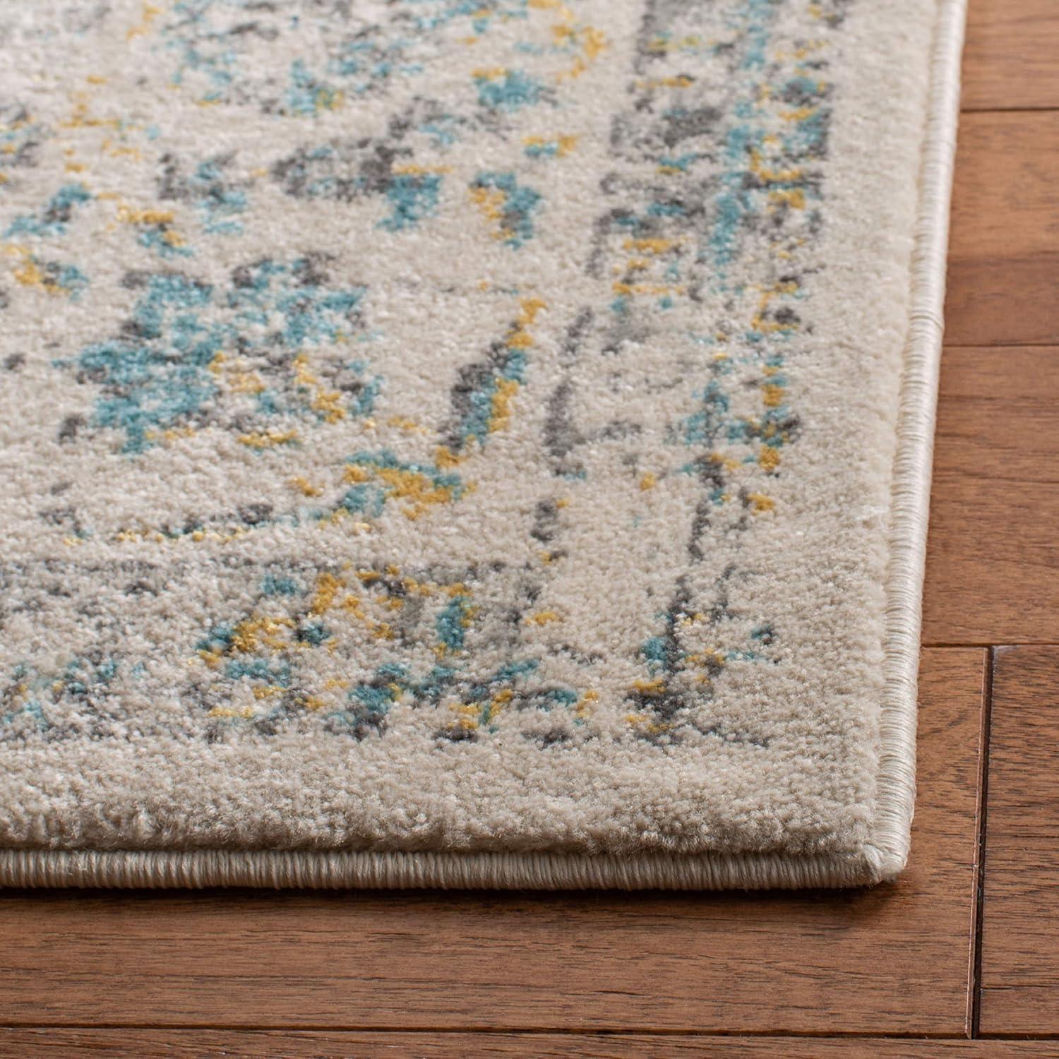 Evoke EVK220 Power Loomed Area Rug - Ivory/Blue - 8'9"x11'9" - Safavieh.