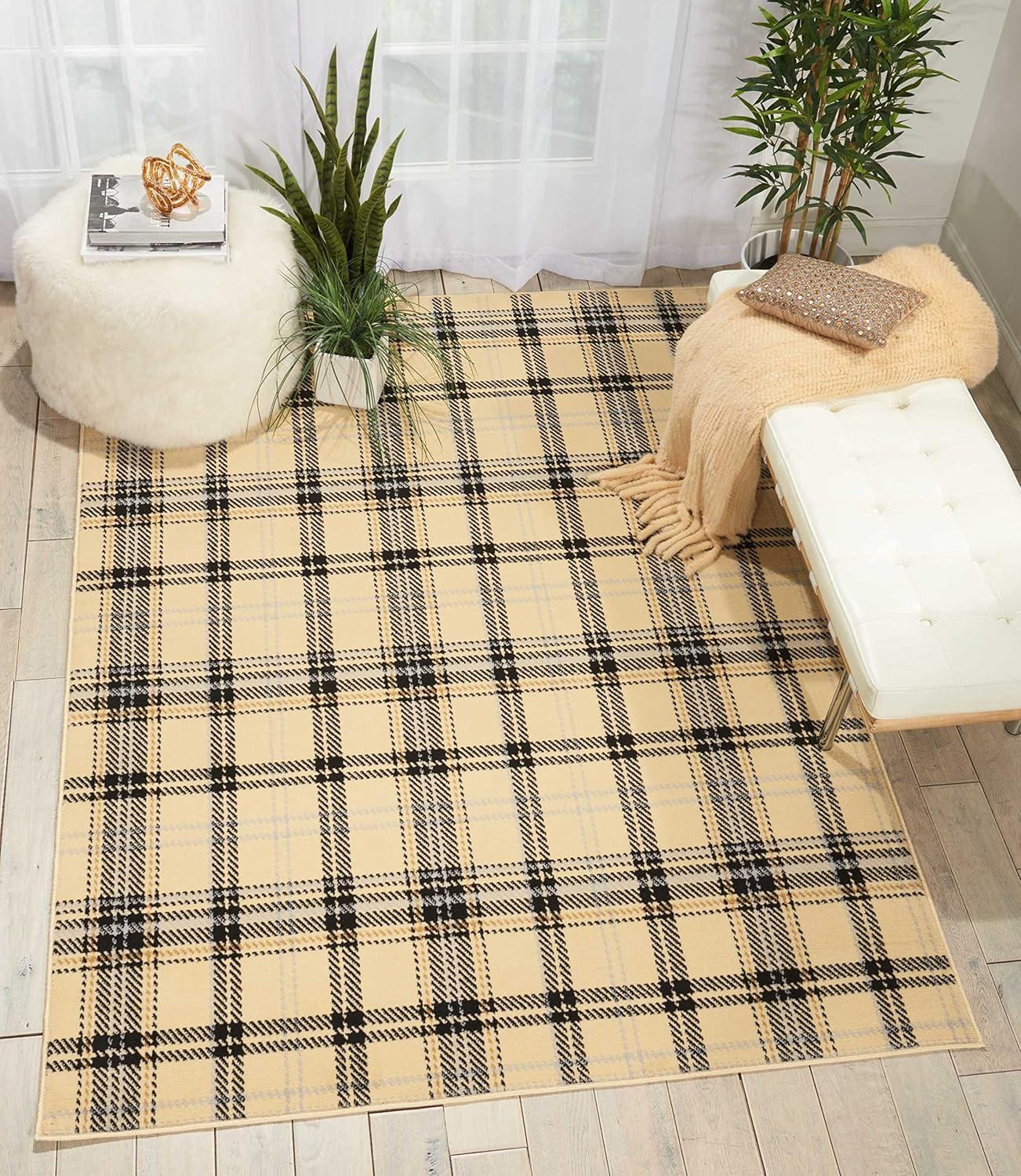 Nourison Grafix Contemporary Plaid Area Rug