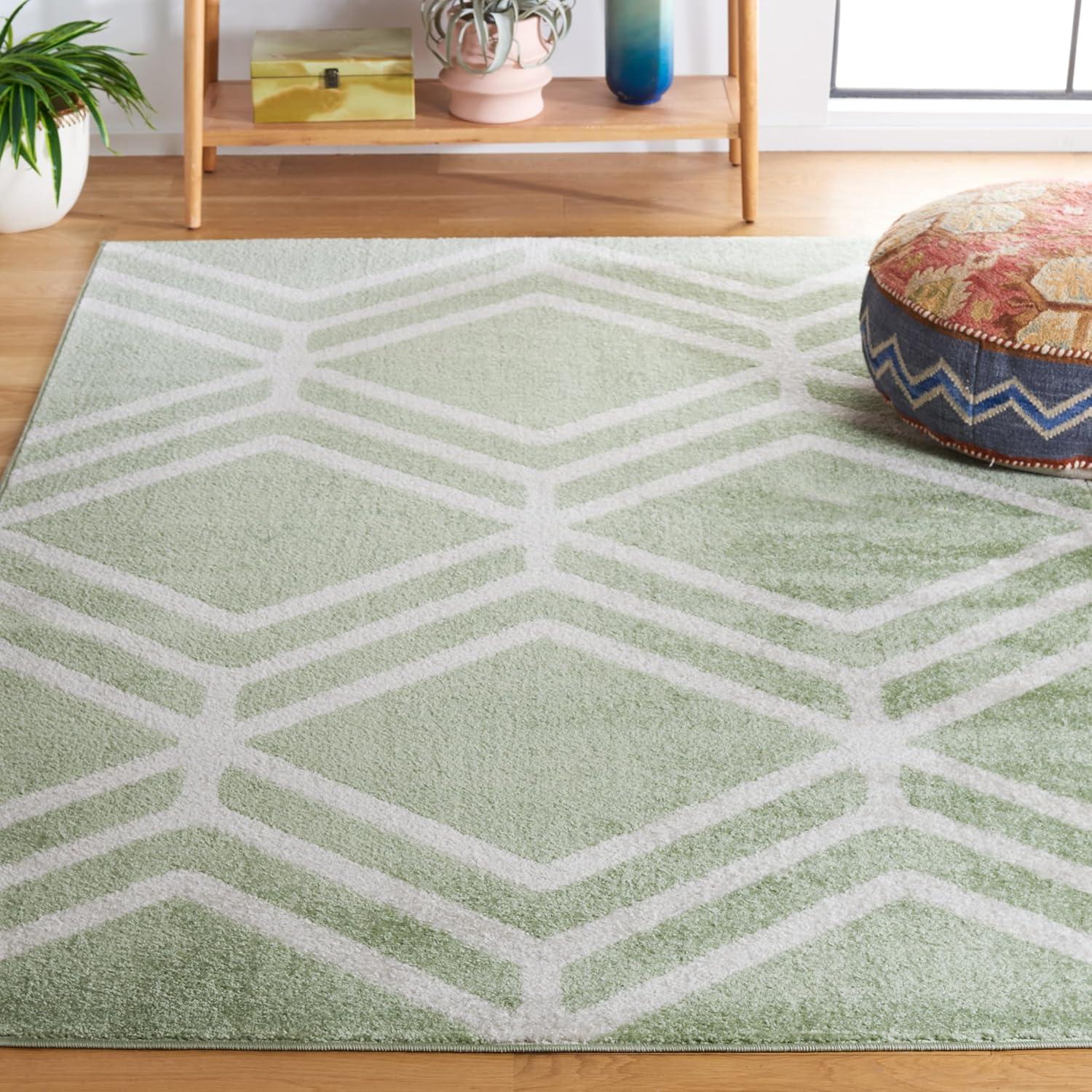 Adirondack ADR253 Machine Made Indoor Area Rug - Sage/Ivory - 5'-1"x7'-6" - Safavieh