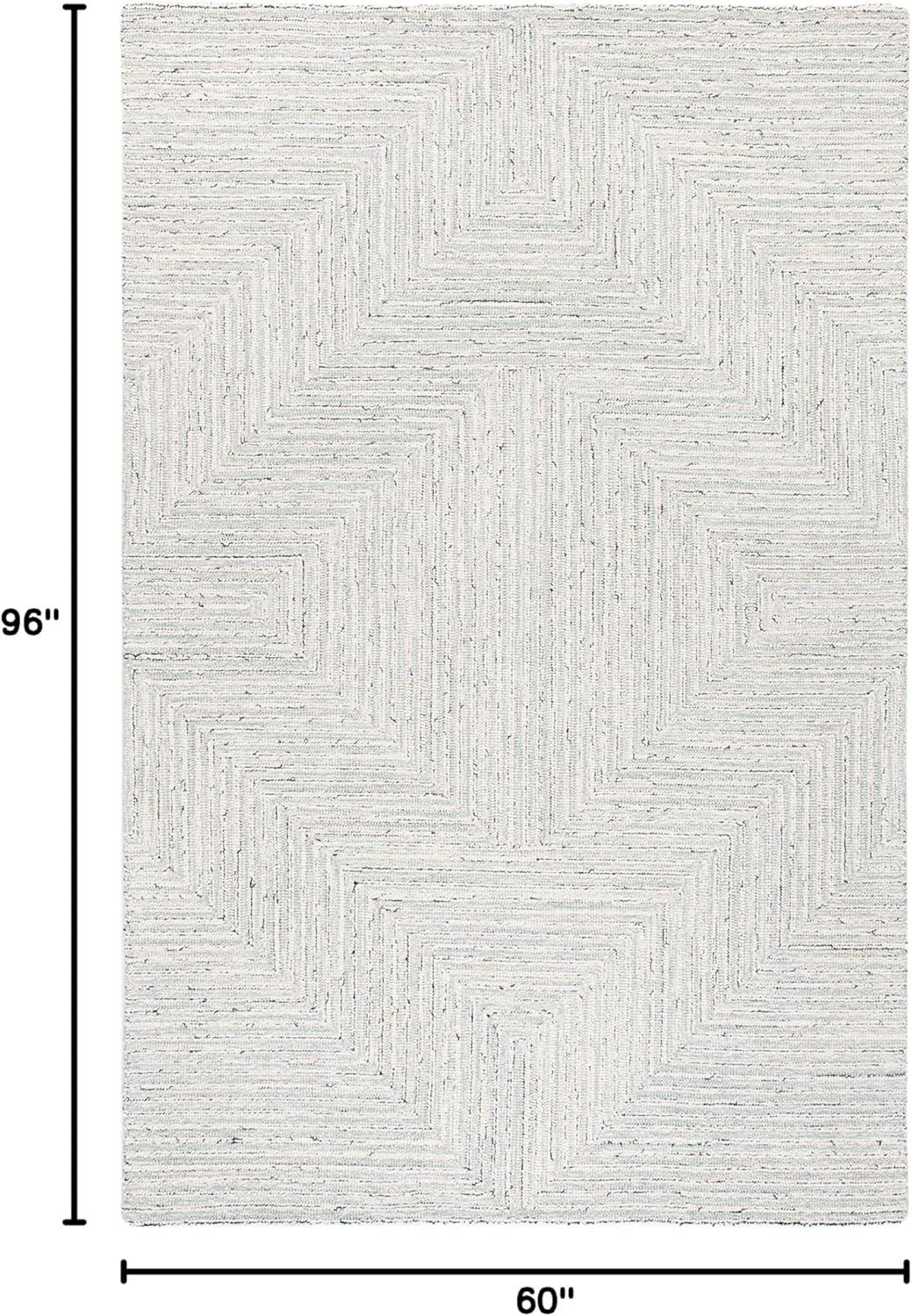 Micro-Loop MLP176 Hand Tufted Area Rug - Light Grey/Ivory - 5'x8' - Safavieh.