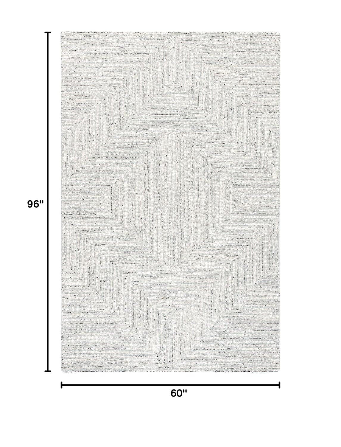 Micro-Loop MLP176 Hand Tufted Area Rug - Light Grey/Ivory - 5'x8' - Safavieh.