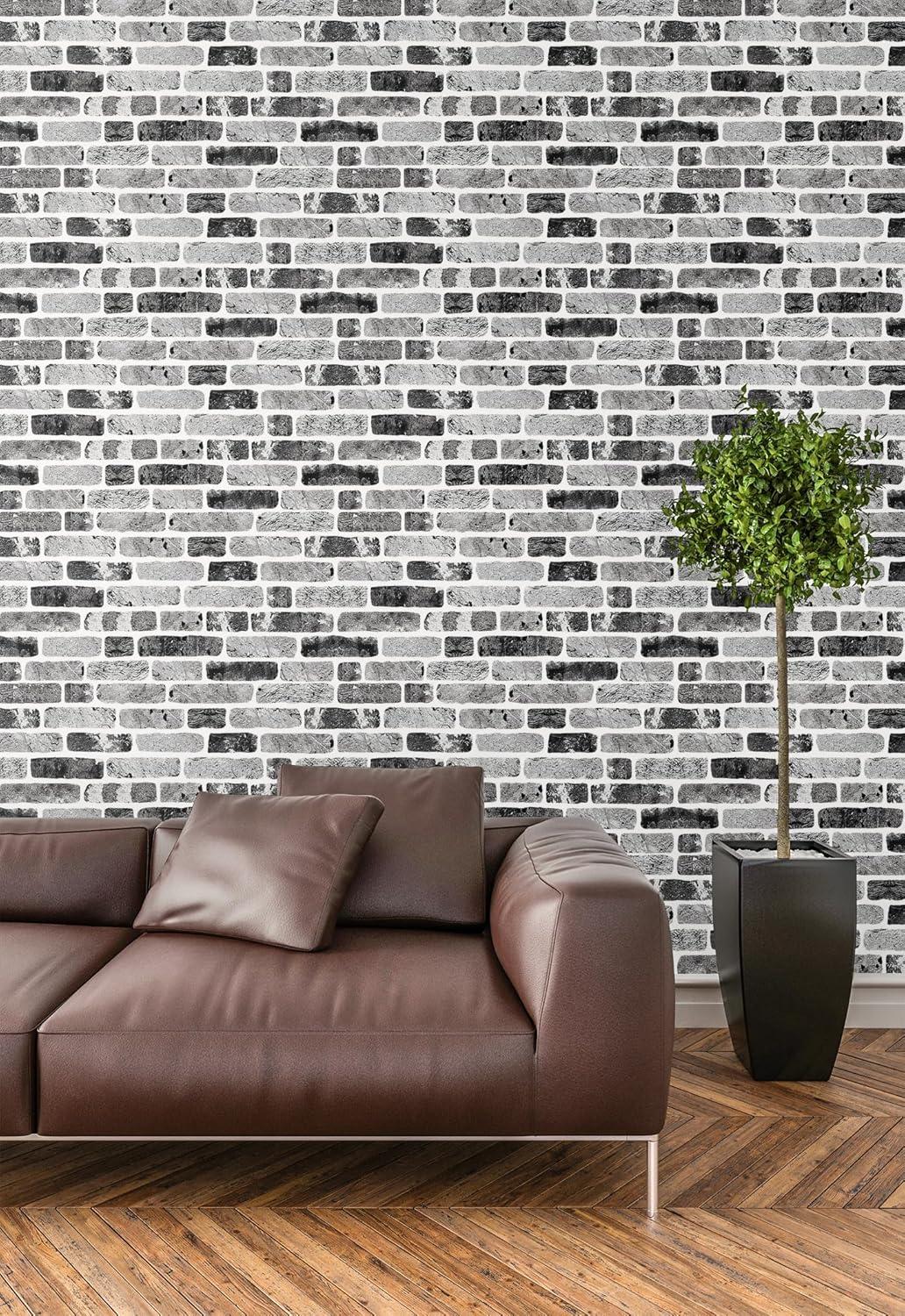 3D Wall Panels, Natural Brick Effect Styrofoam 20" x 40" Wall Paneling (9-pack) (Set of 9) Covers 48 sq ft