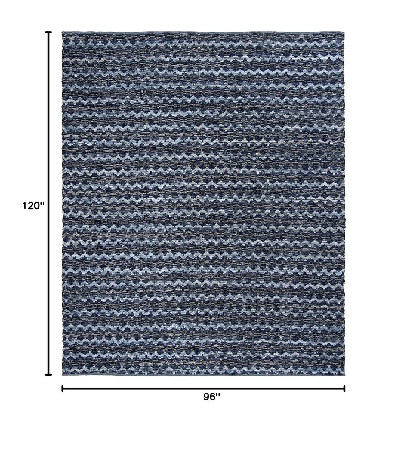Montauk MTK120 Hand Woven Indoor Area Rug - Navy Blue/Black - 8'x10' - Safavieh
