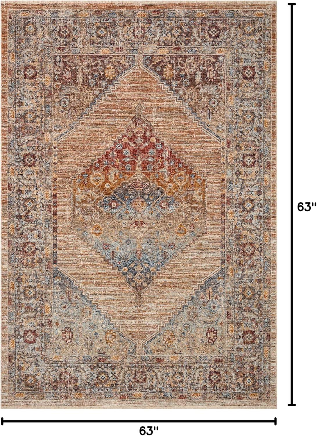 Loloi Rugs Sorrento Oriental Machine Made Power Loom Polyester Area Rug in Brown