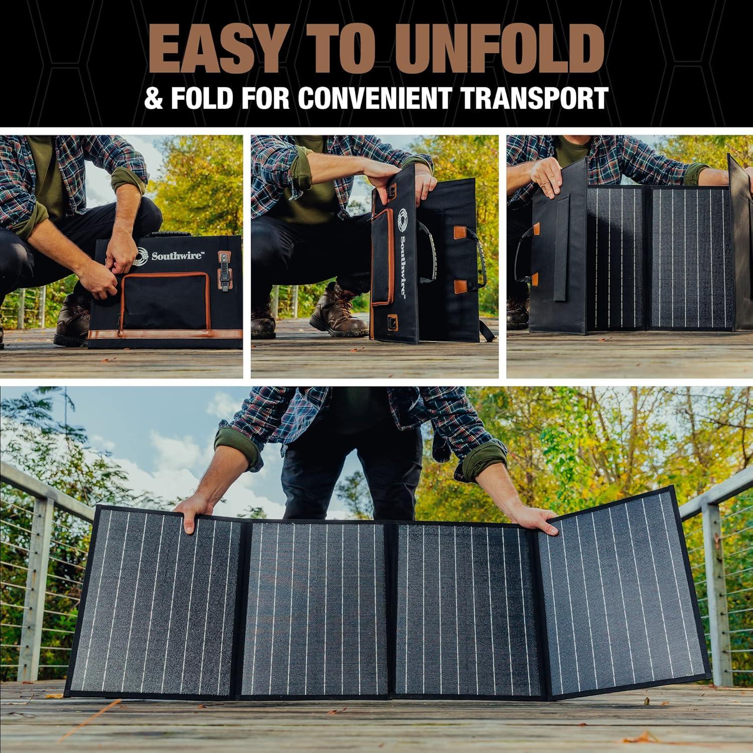 Southwire 53252K Estación de Energía Elite Serie 500 con Paquete de Panel Solar de 100W