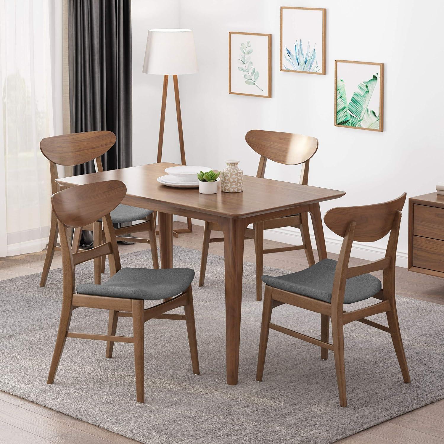 Christopher Knight Home Idalia Mid-century Modern Dining Chairs (Set of 4) by  Dark Gray + Natural Oak Oak Finish