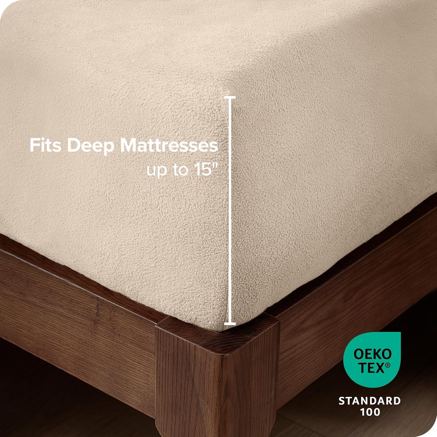 Bare Home Micro Fleece Super Soft Fitted Sheet