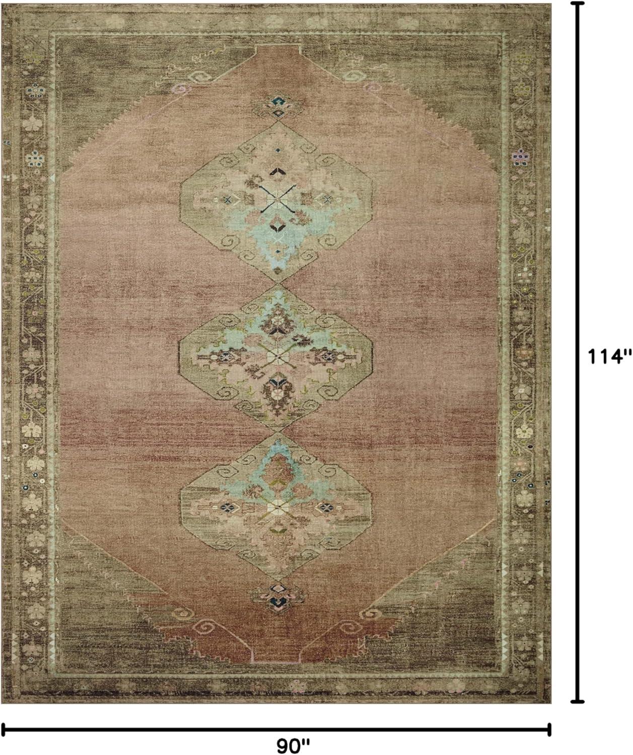 Magnolia Home By Joanna Gaines X Loloi Sinclair Machine Washable Clay / Tobacco Area Rug