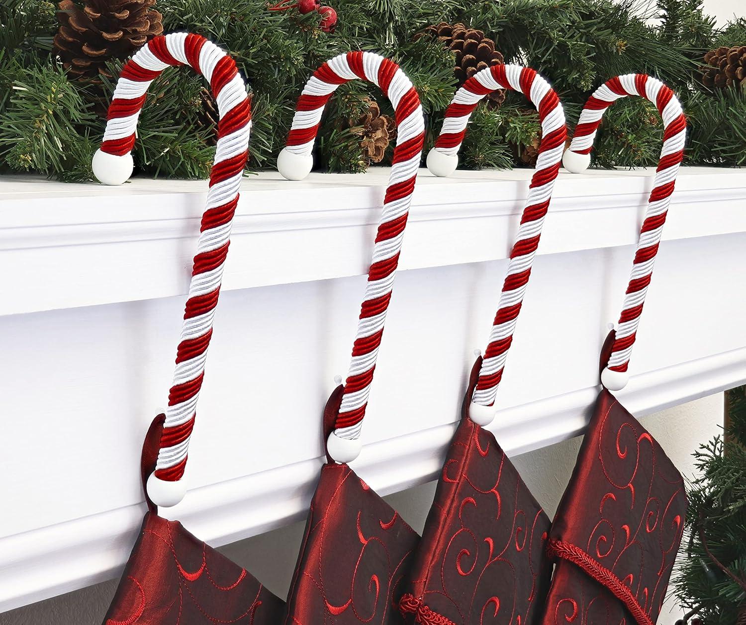 4ct Candy Cane Stocking Holders Haute Decor