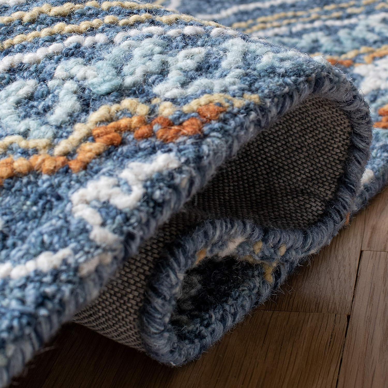 SAFAVIEH Blossom Dima Damask Area Rug, Navy/Yellow, 8' x 10'