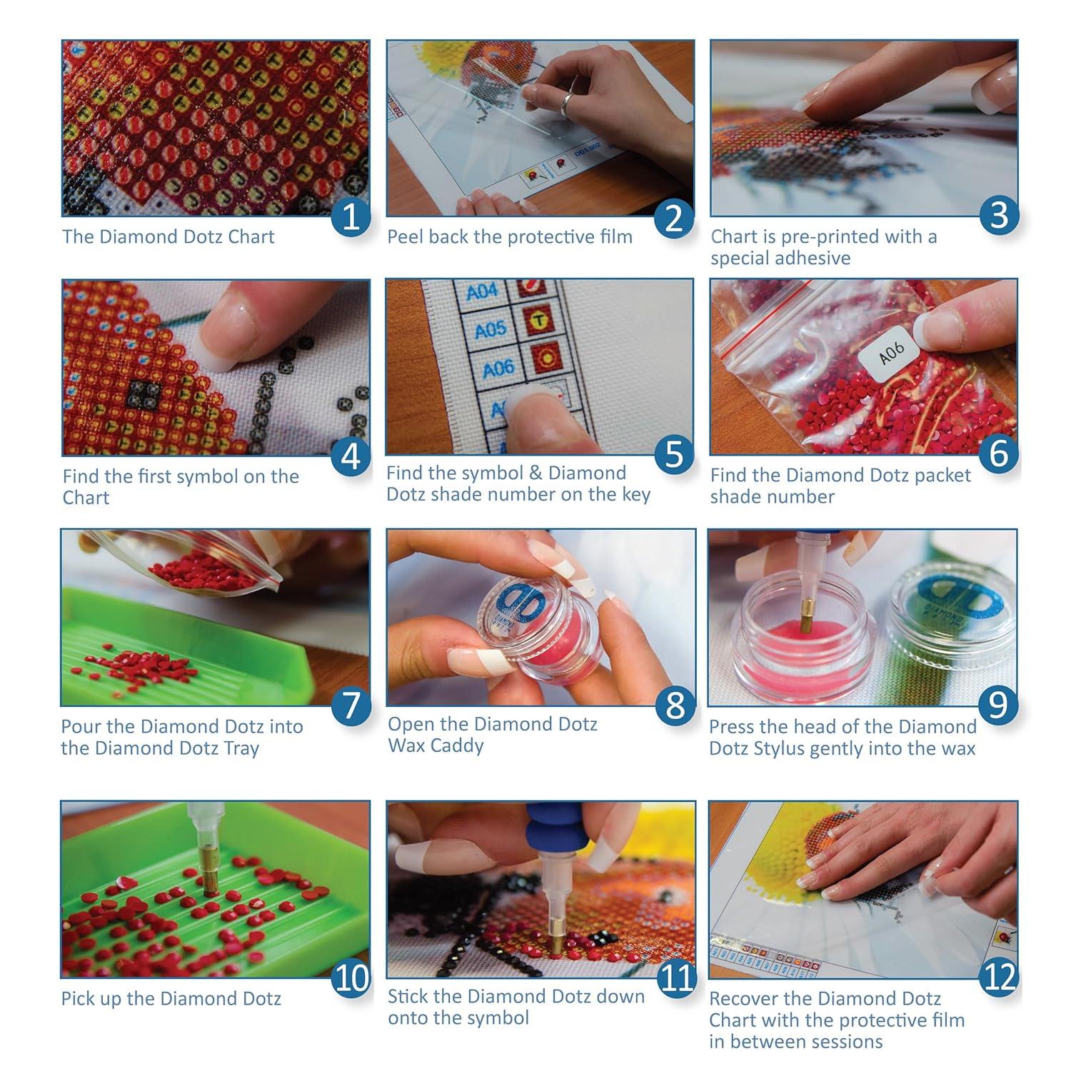 Diamond Dotz Rainbow Dream Diamond Painting Kits for Adults - Diamond Art Kits a Relaxing Creative Craft Kit with Dotz Gems 11x16