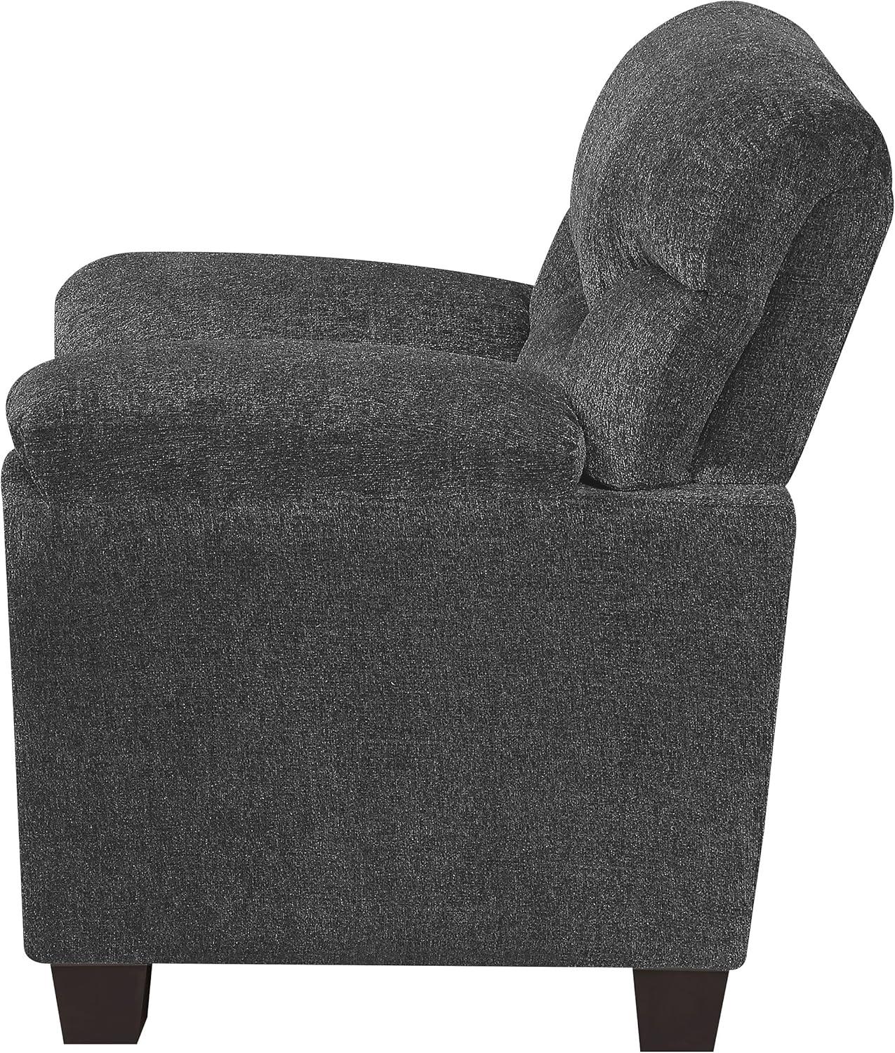 Coaster Transitional Chenille Upholstered Chair with Nailhead Trim in Gray