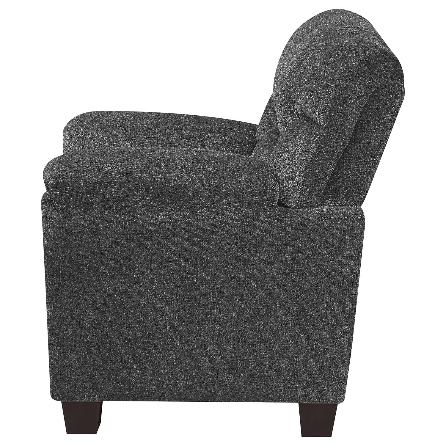 Coaster Transitional Chenille Upholstered Chair with Nailhead Trim in Gray
