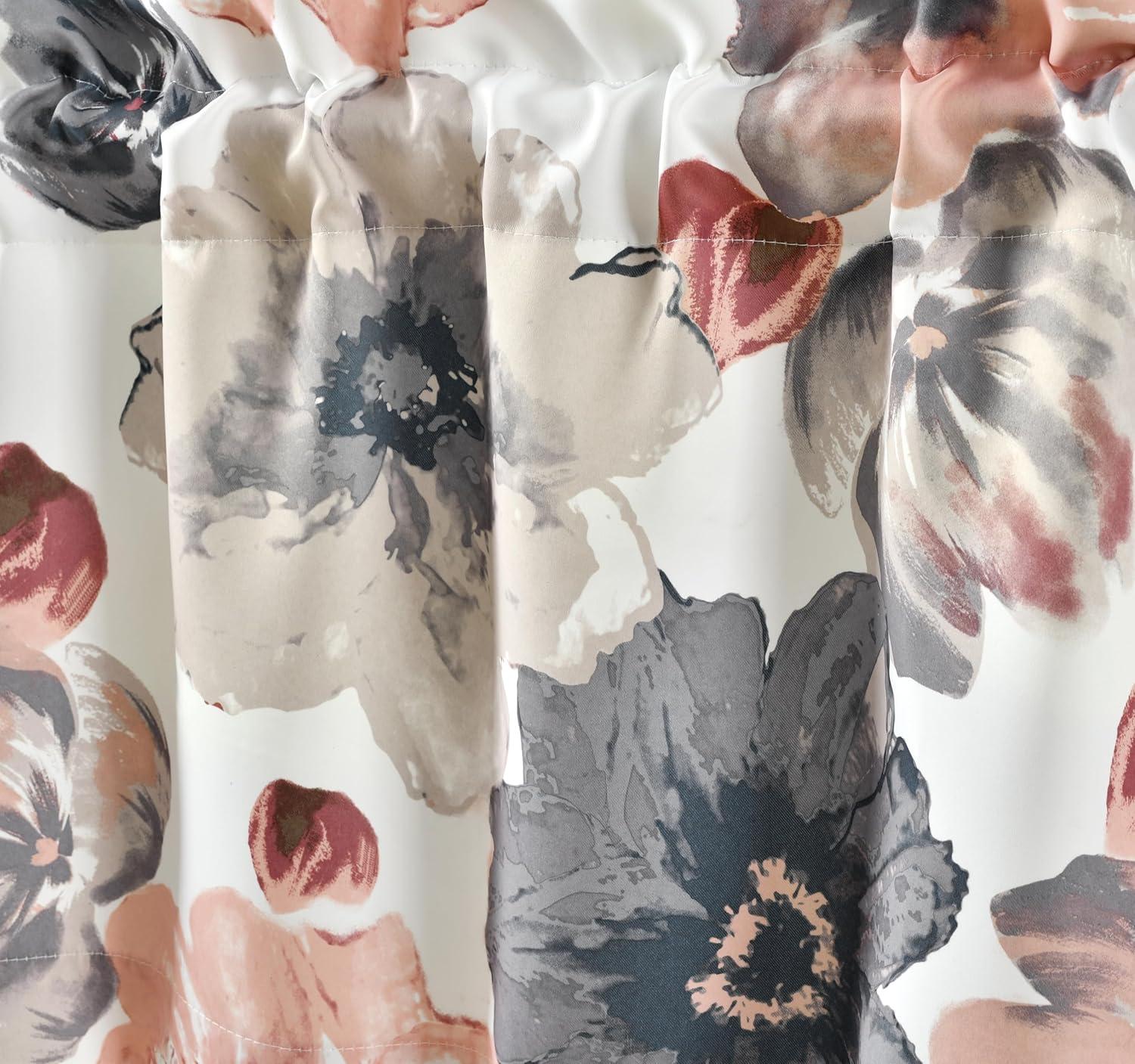 Lush Decor Leah Floral Tailored 52'' W Window Valance