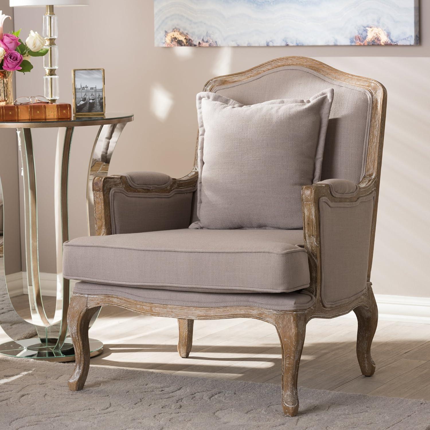 Baxton Studio Constanza Classic Antiqued French Accent Chair