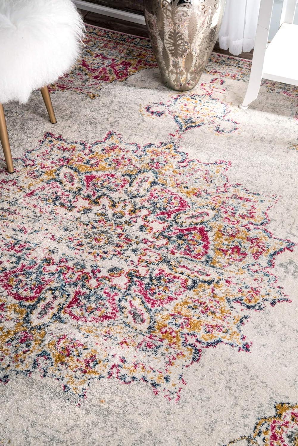 Wildflower Medallion Rug - nuLOOM