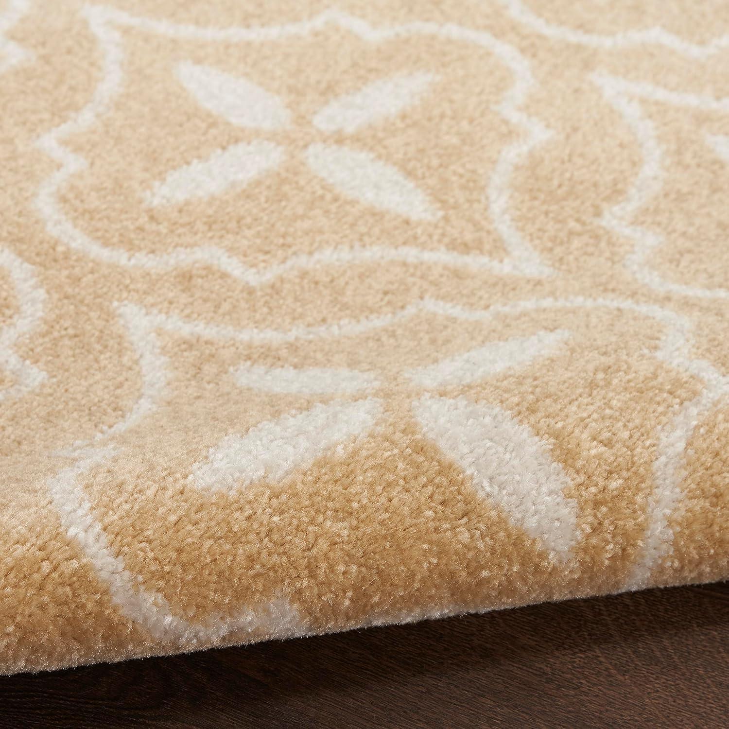 Nourison Essentials Moroccan Modern Indoor Outdoor Rug Beige Ivory 6' x 9'