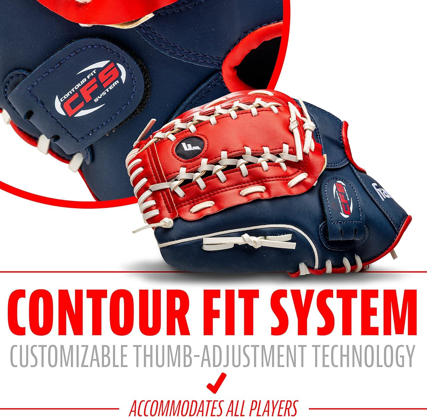 Franklin Sports Field Master USA Series 12.0" Baseball Glove - Left Handed Thrower Blue/Red
