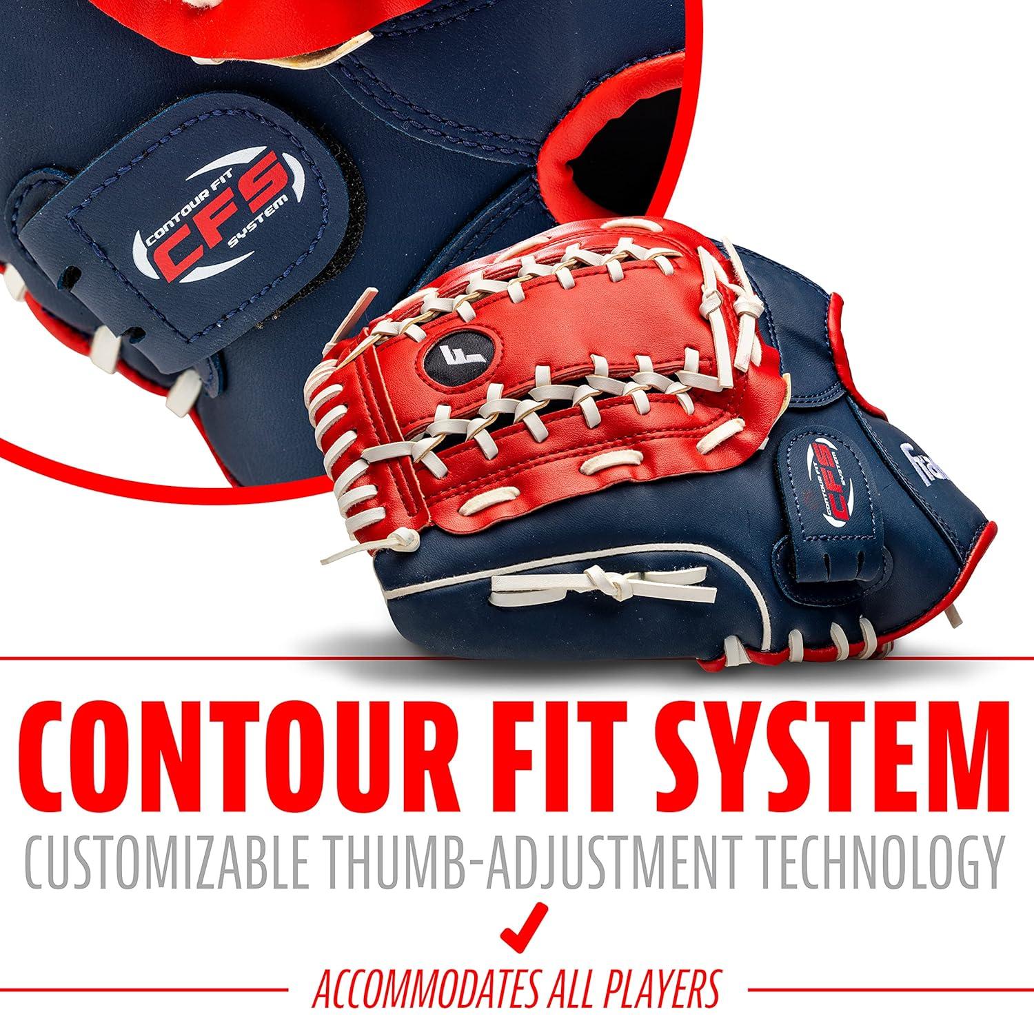 Franklin Sports Field Master USA Series 12.0" Baseball Glove - Left Handed Thrower Blue/Red