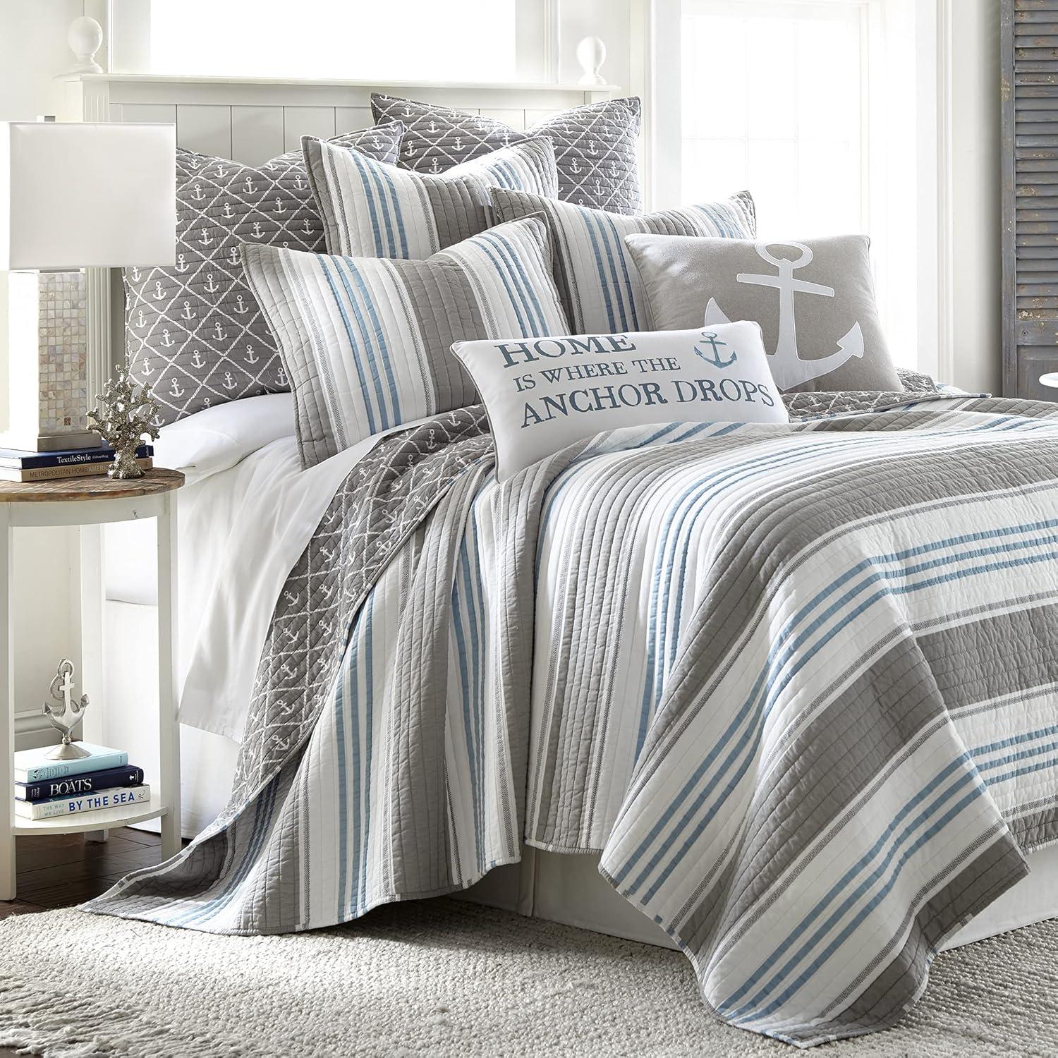 Provincetown Coastal Striped Cotton Standard Sham