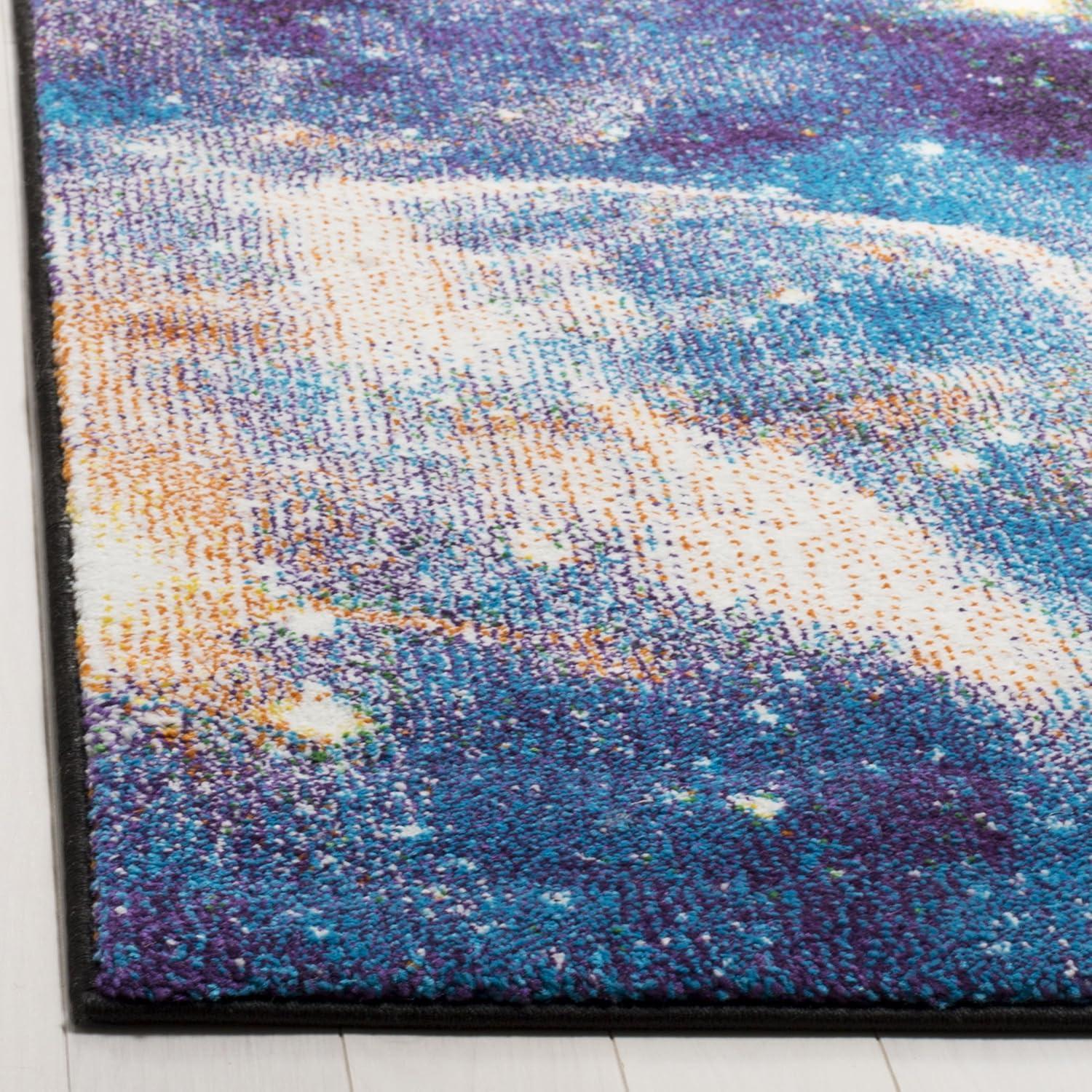 Galaxy GAL109 Power Loomed Indoor Area Rug - Purple/Multi - 6'7"x9' - Safavieh