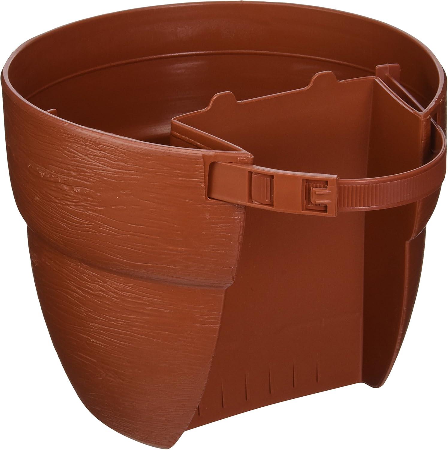 Terracotta Polyethylene Post Planter for Outdoor Spaces