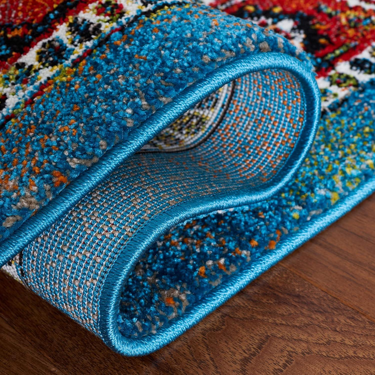 Vintage Hamadan VTH266 Power Loomed Area Rug - Blue/Red - 8'x10' - Safavieh.