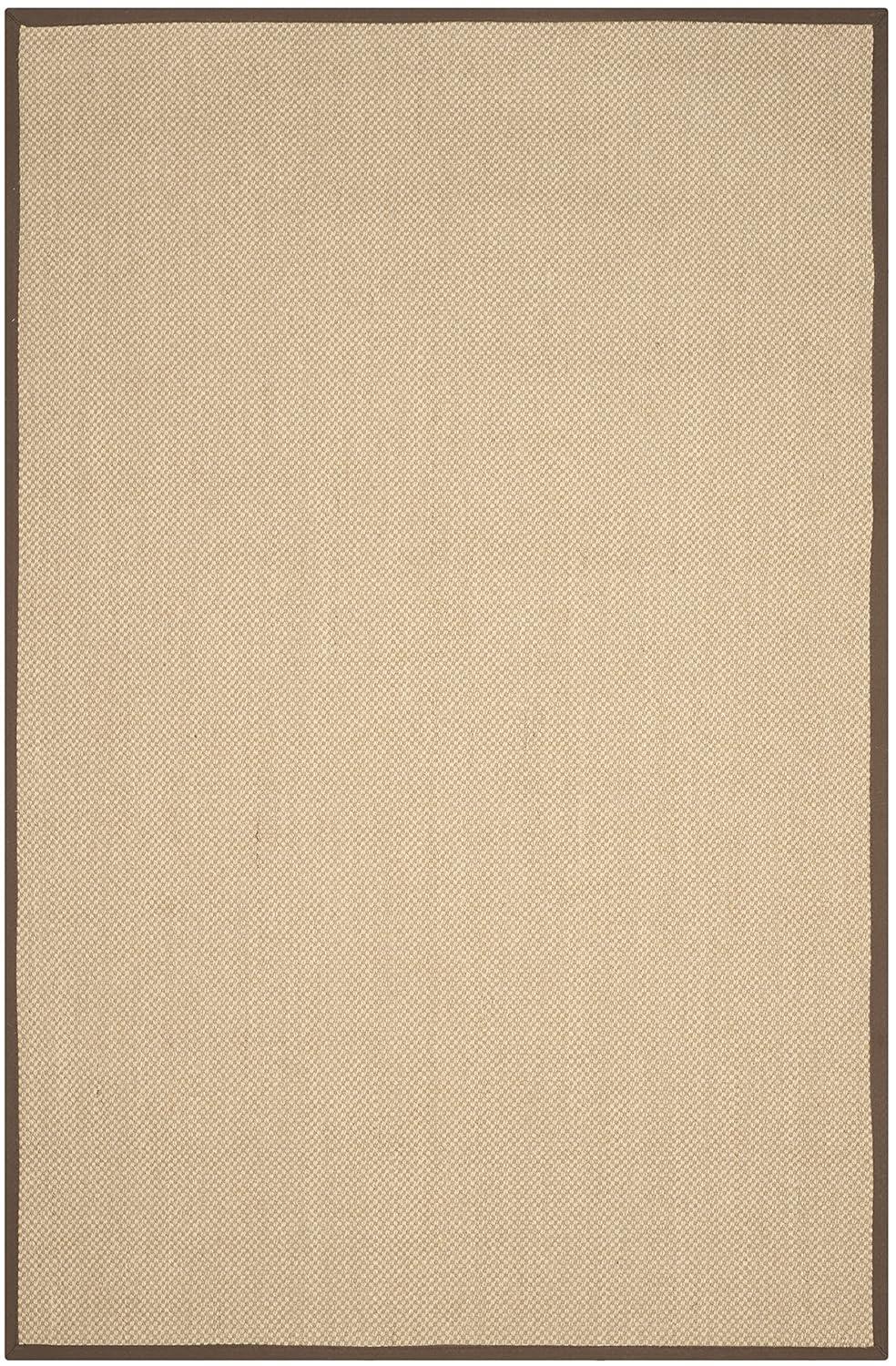 Natural Fiber NF141 Power Loomed Indoor Area Rug - Maize/Brown - 6'x9' - Safavieh.