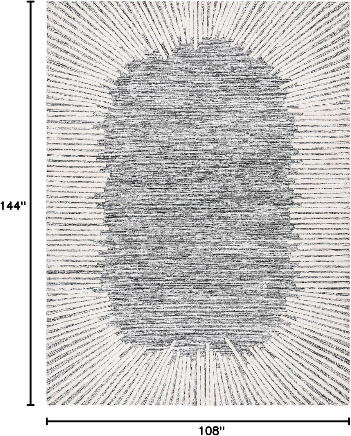 SAFAVIEH Abstract Frieda Radiate Area Rug, Blue/Ivory, 9' x 12'