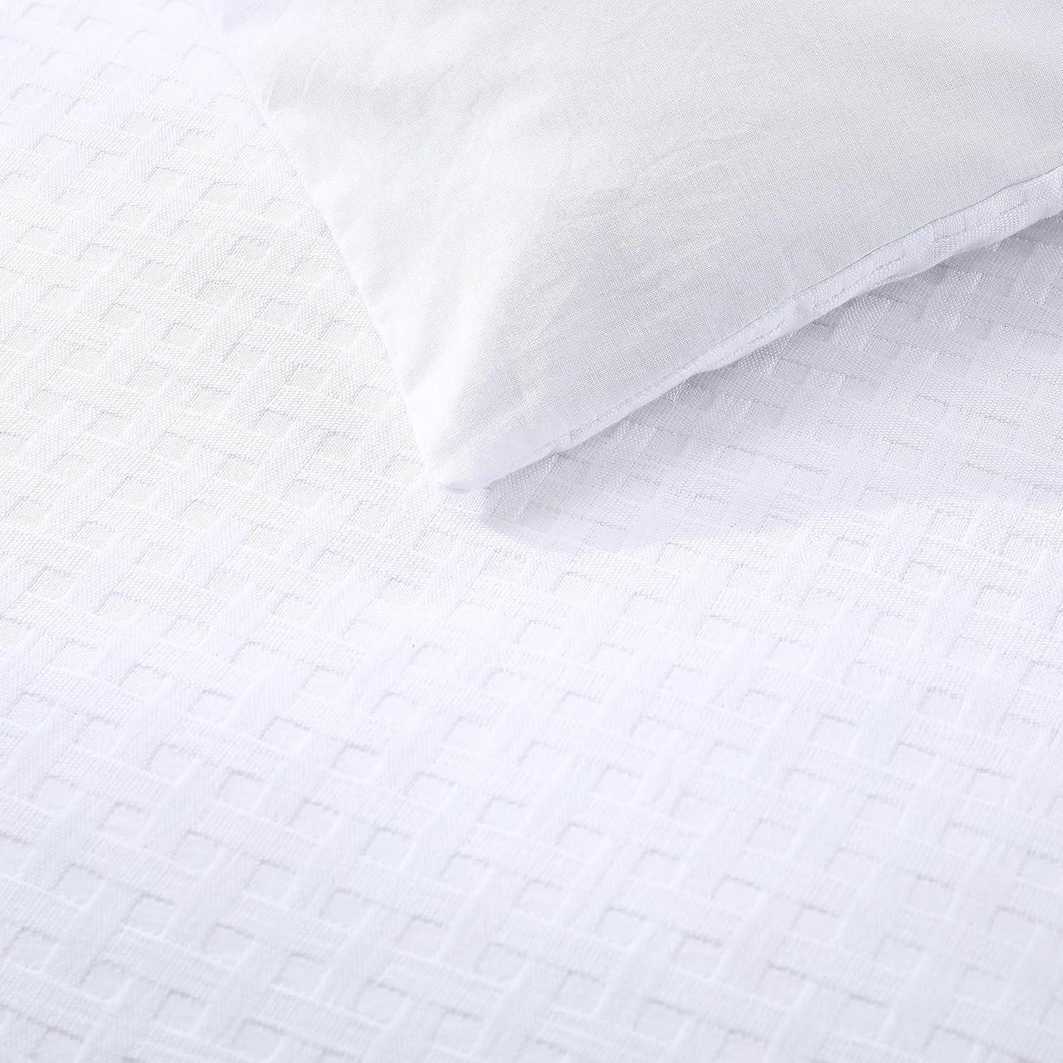 Tommy Bahama Basketweave Solid White Cotton Duvet Cover Set