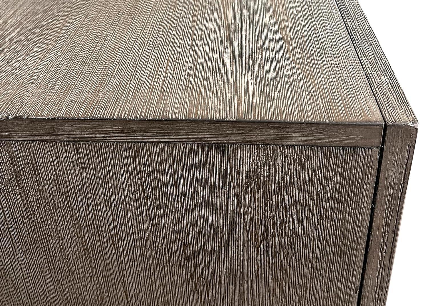 Palisades 90" Six Door TV Stand: Herringbone Pattern, Iron Hardware - Martin Furniture