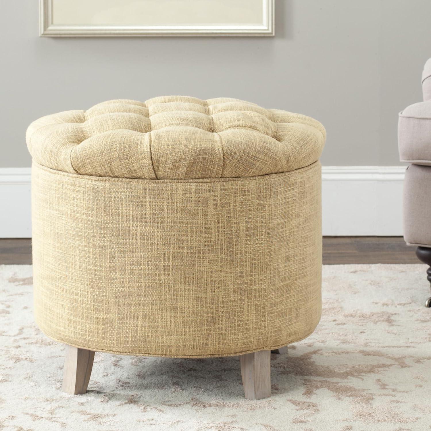 Amelia Tufted Storage Ottoman  - Safavieh