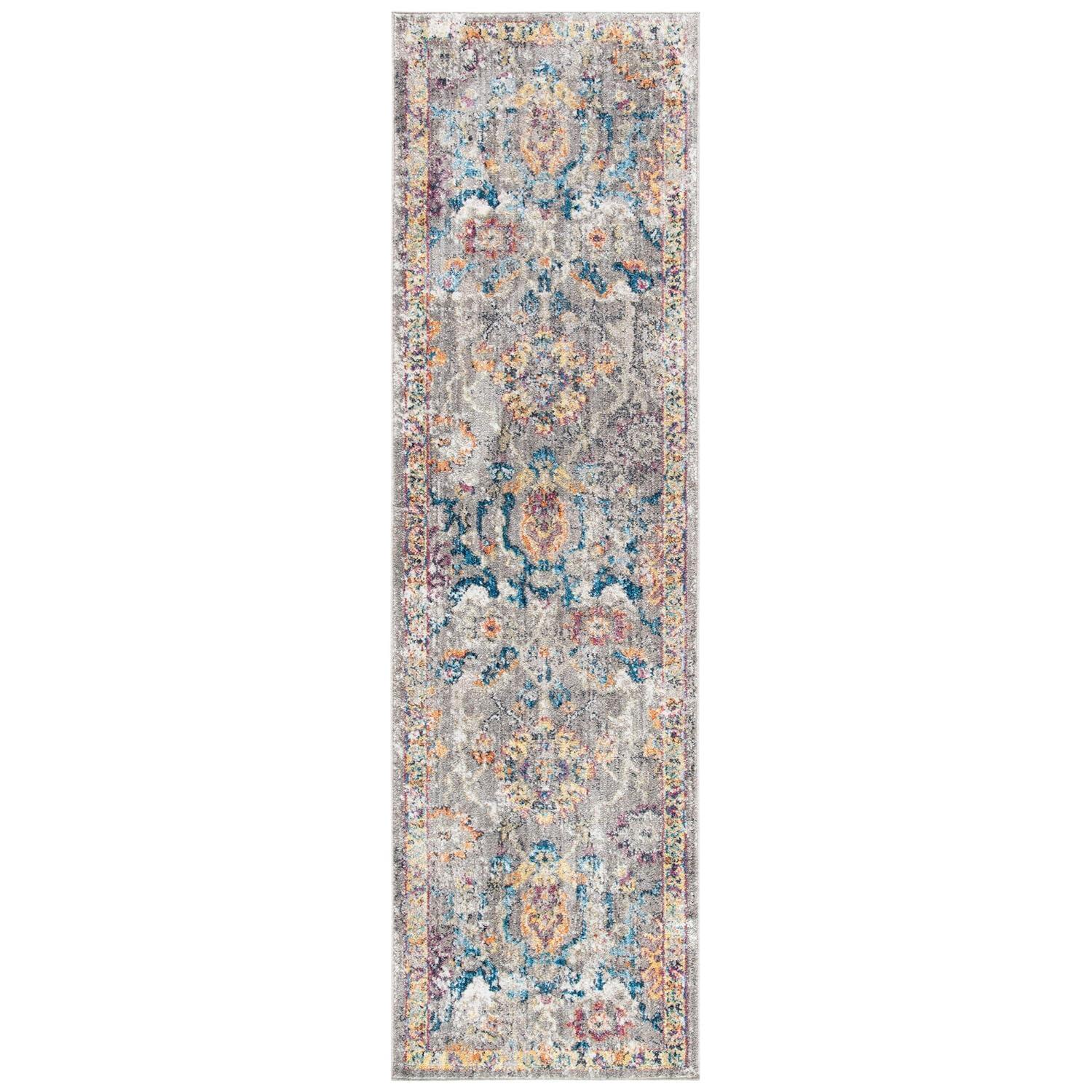 Bristol BTL347 Power Loomed Indoor Runner Rug - Grey/Blue - 2'3"x8' - Safavieh
