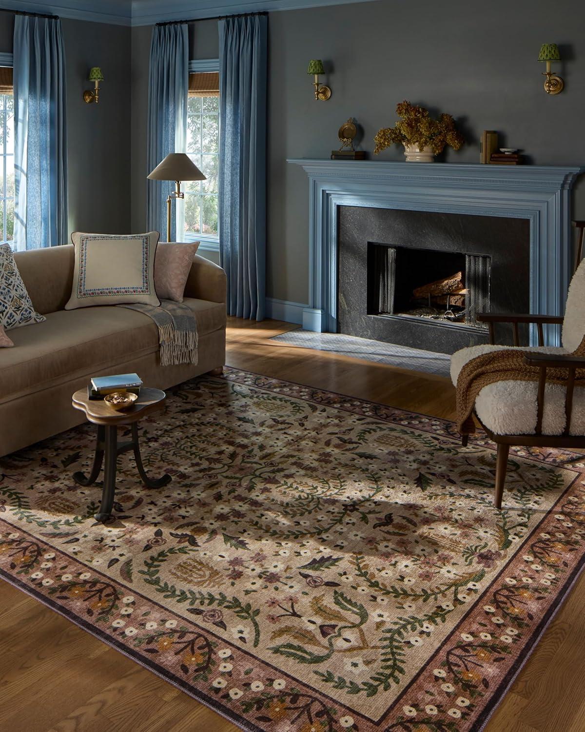 Rifle Paper Co. x Loloi Canopy Aubergine Area Rug