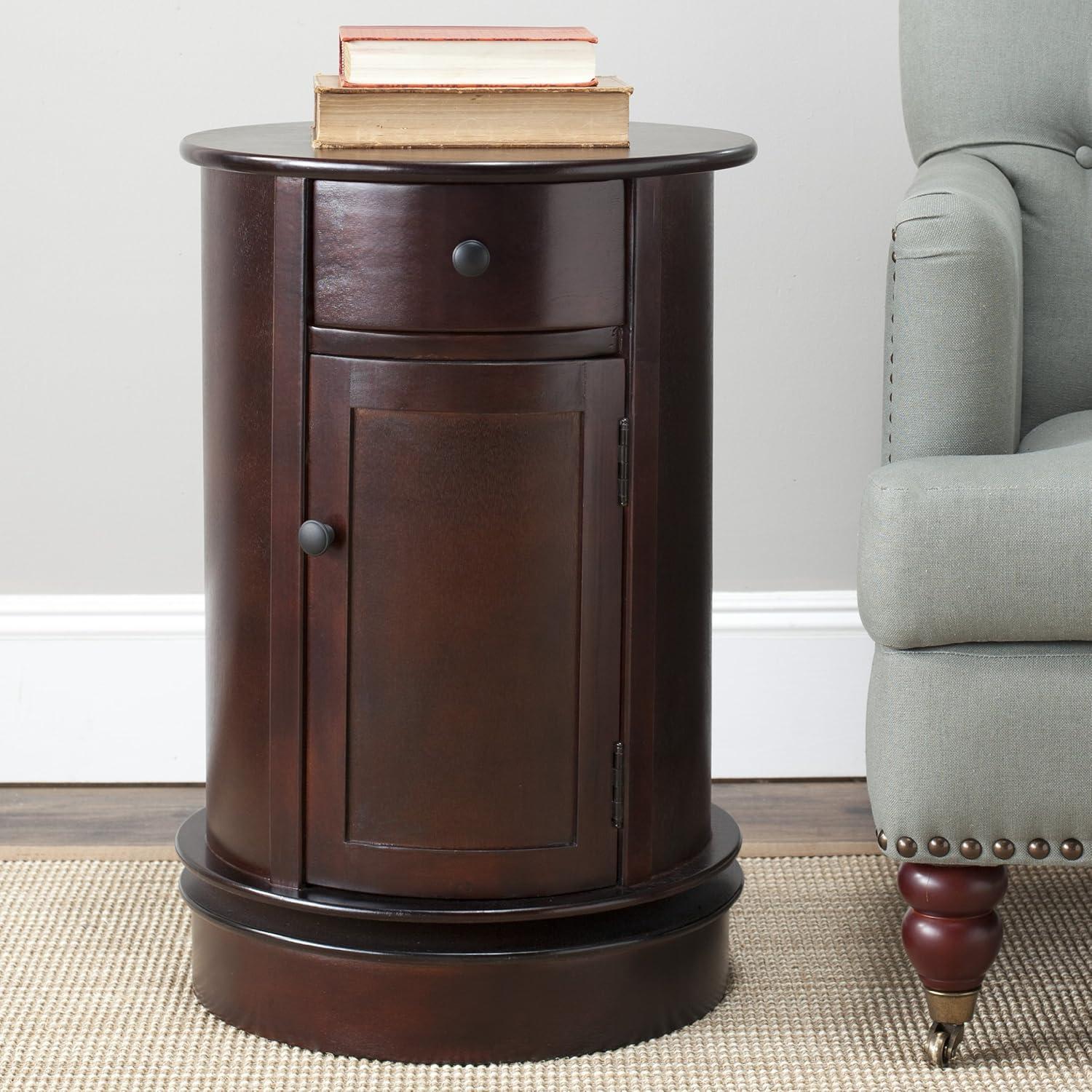 Tabitha Swivel Accent Table - AMH5712D - Dark Cherry - Safavieh Couture