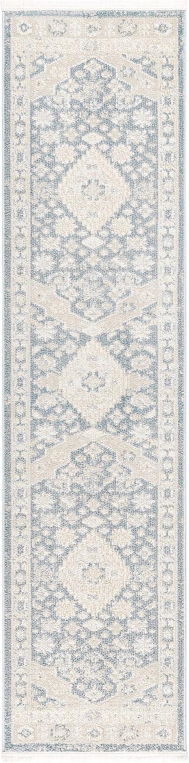 TOWN & COUNTRY EVERYDAY Rein Center Medallion Everwash Non-Slip Backing Washable Area Rug