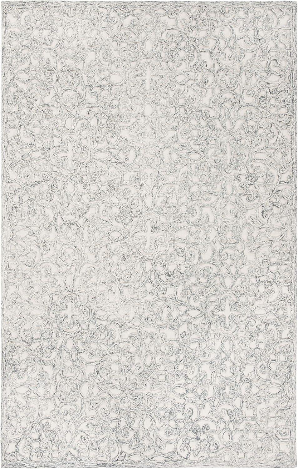 Trace TRC103 Hand Tufted Area Rug - Charcoal/Ivory - 6'x9' - Safavieh.