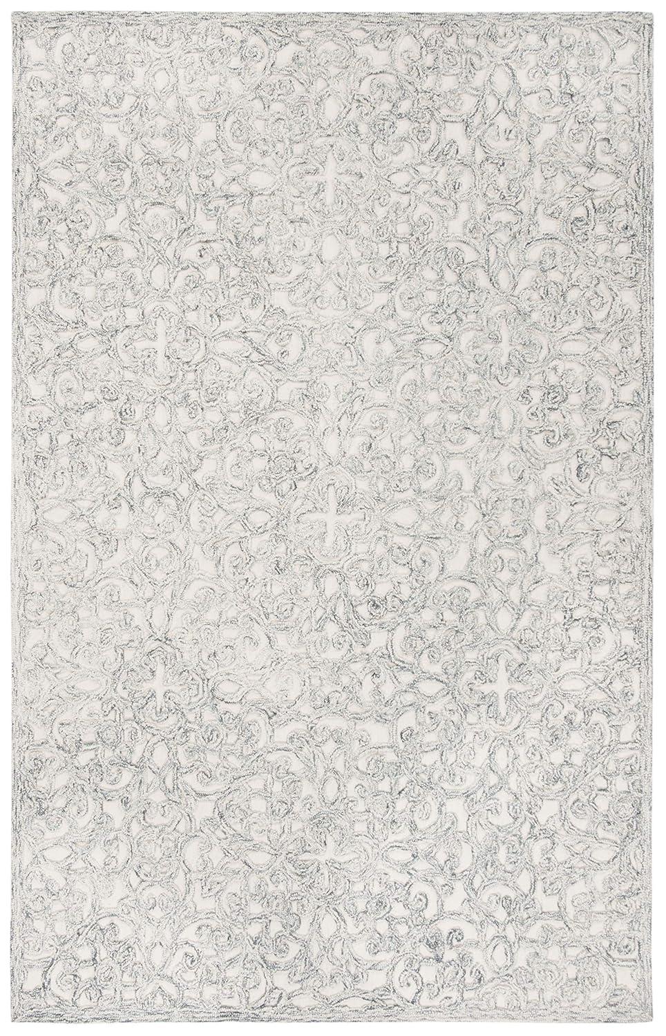Trace TRC103 Hand Tufted Indoor Accent Rug - Charcoal/Ivory - 3'x5' - Safavieh