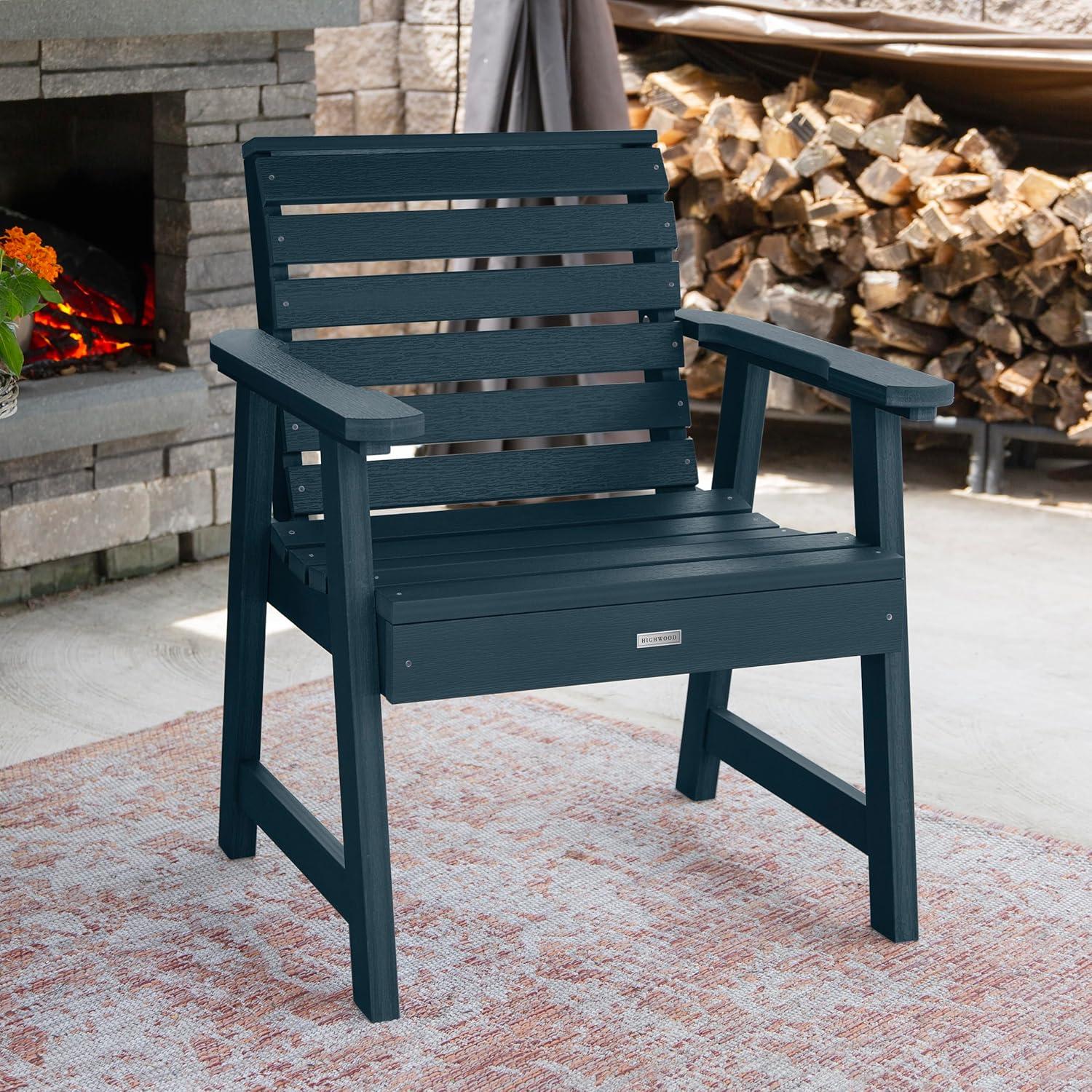 Highwood Weatherly Blue Outdoor Garden Chair