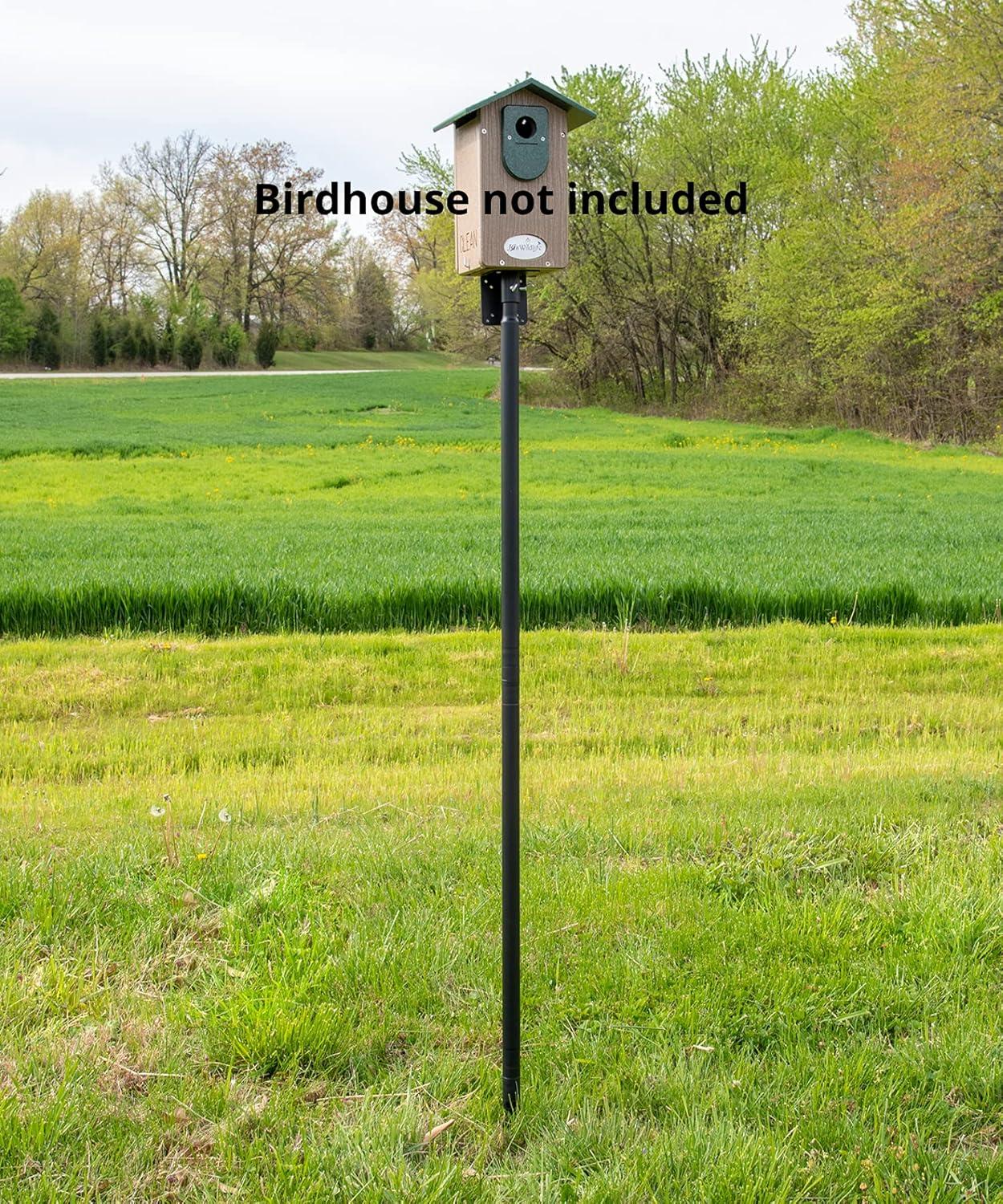 Universal Mounting Pole Kit - Great for Post-Mounted Bird Houses and Bird Feeders, Heavy Duty Pole with Threaded Connections