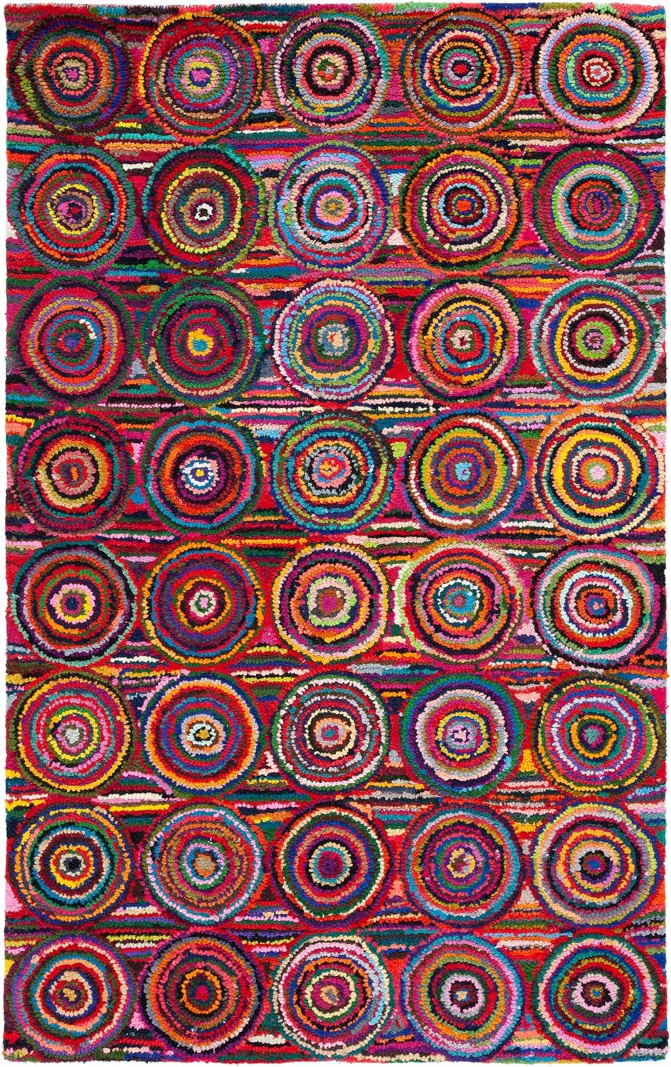 Nantucket NAN143 Hand Tufted Area Rug - Pink/Multi - 6'x9' - Safavieh.