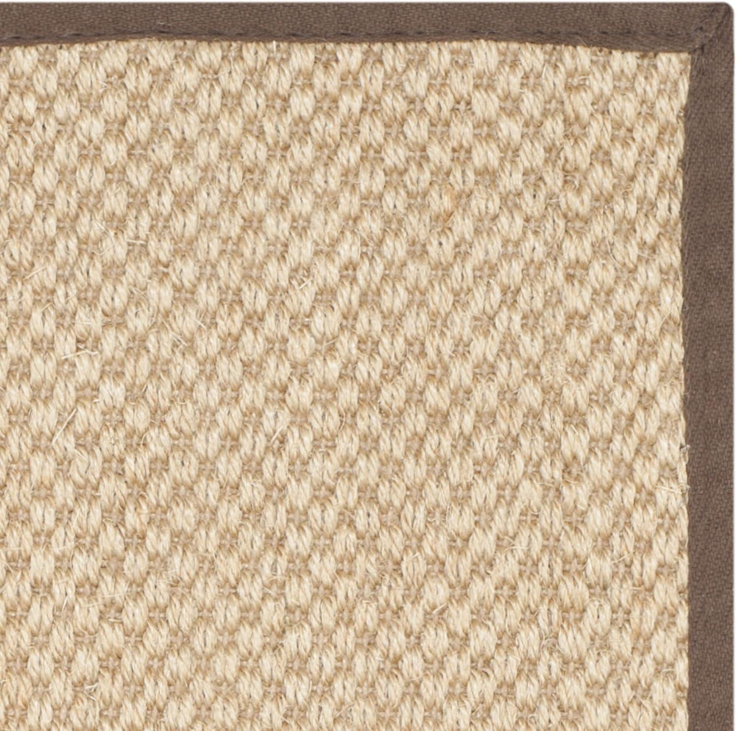 Coastal Charm Handmade Maize & Brown Sisal Accent Rug - 24" x 4"